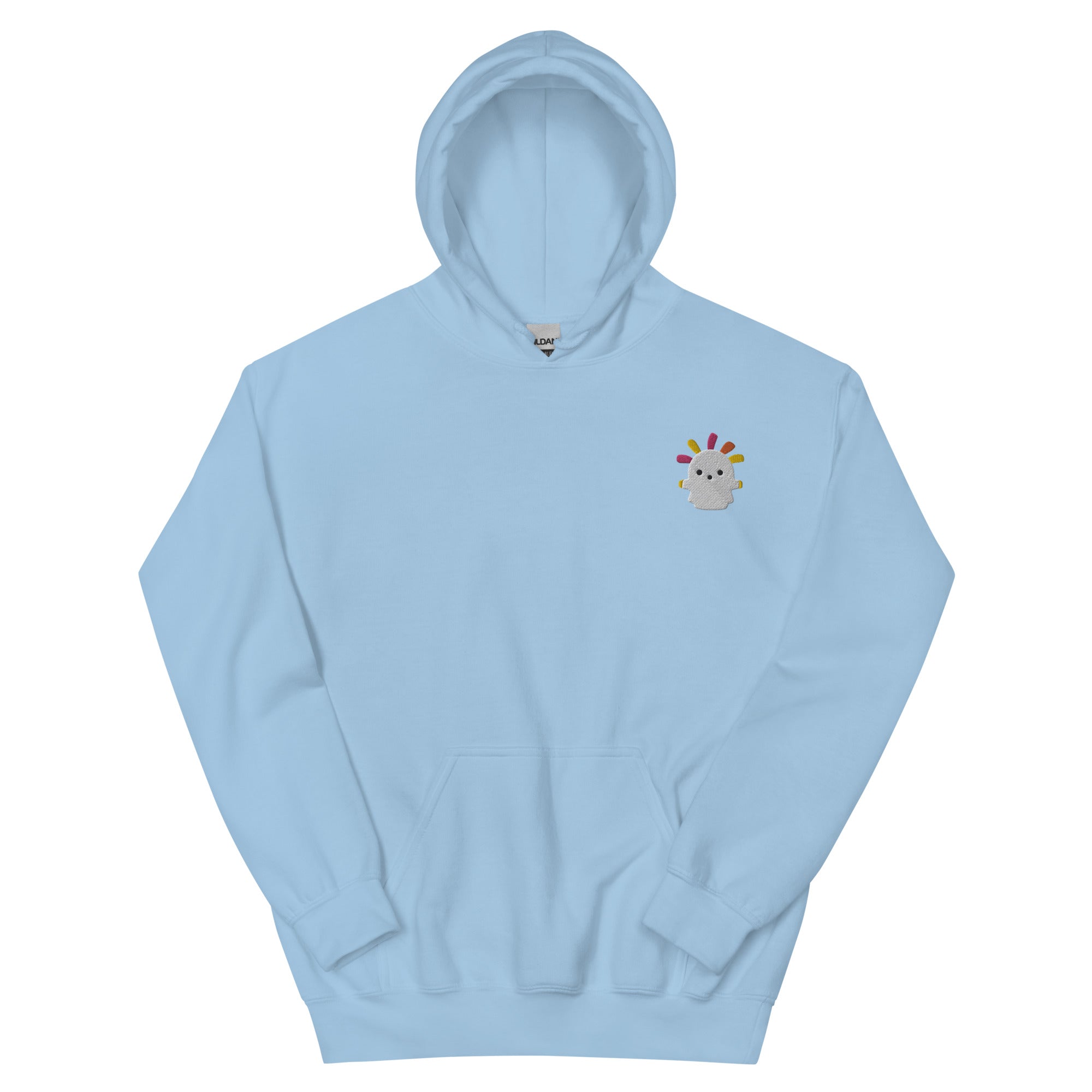 Squeakoid | Embroidered Unisex Hoodie | Animal Crossing Threads and Thistles Inventory Light Blue S