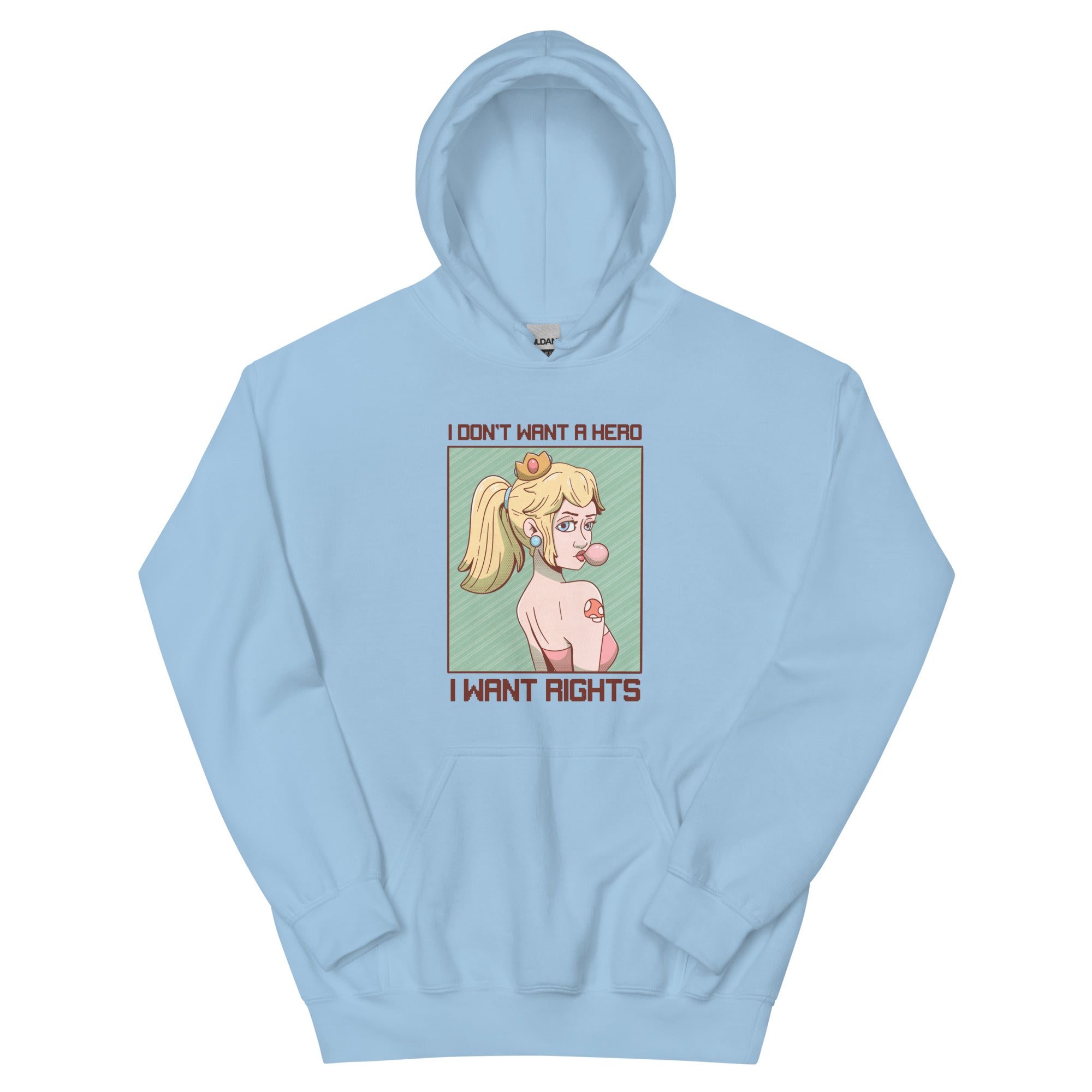 I Want Rights | Unisex Hoodie | Feminist Gamer Threads and Thistles Inventory Light Blue S