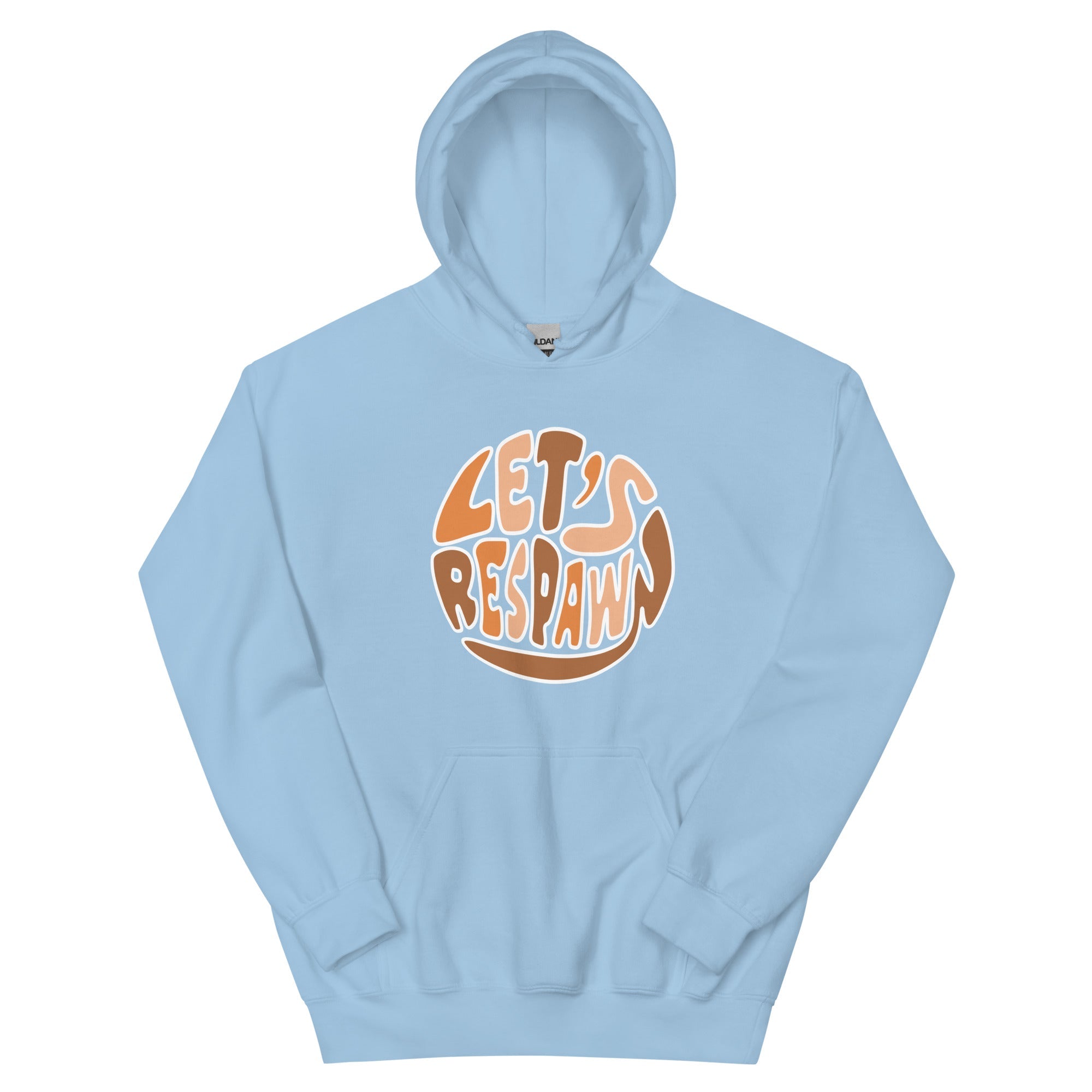 Let's Respawn | Unisex Hoodie Threads and Thistles Inventory Light Blue S