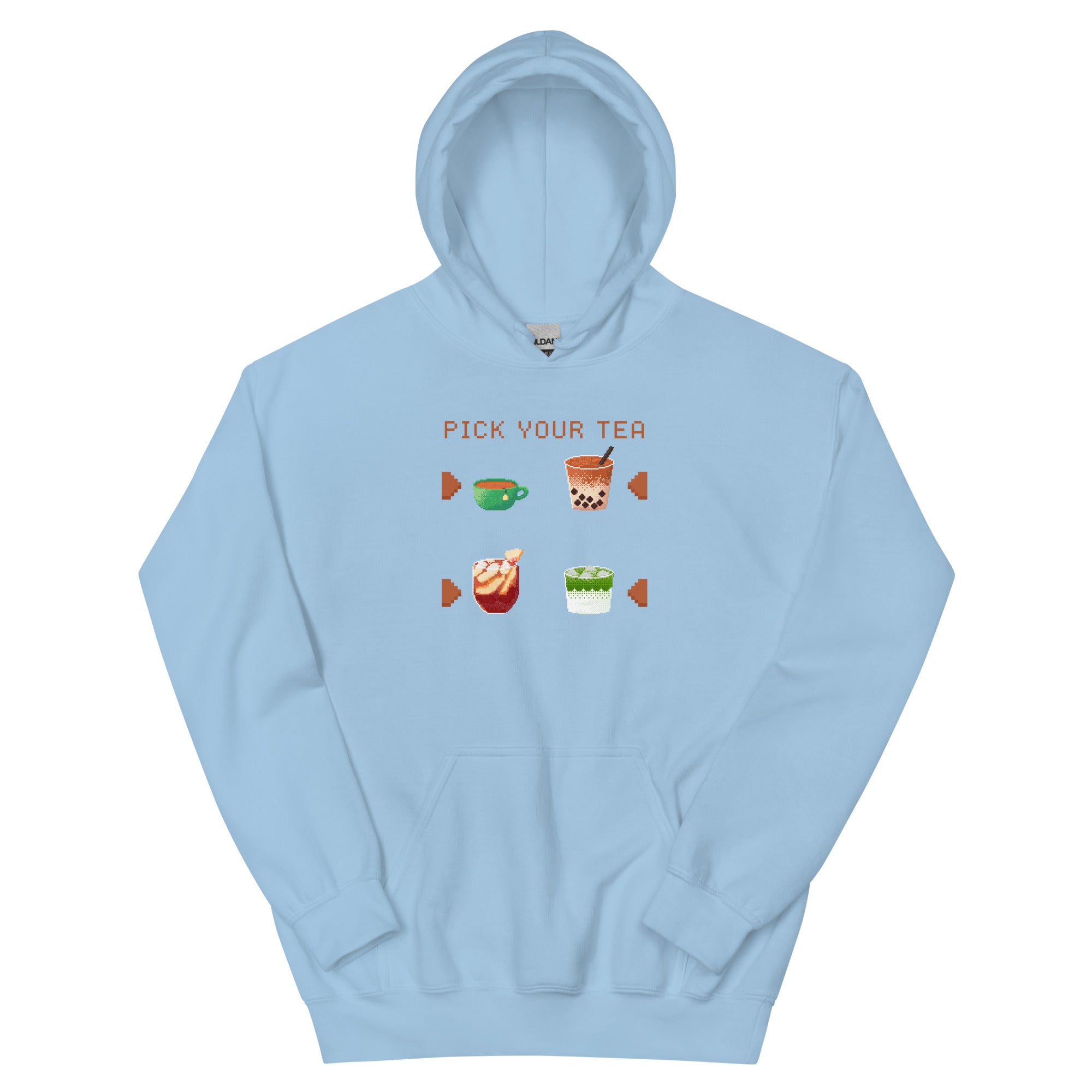 Pick Your Tea | Unisex Hoodie | Cozy Gamer Threads & Thistles Inventory Light Blue S