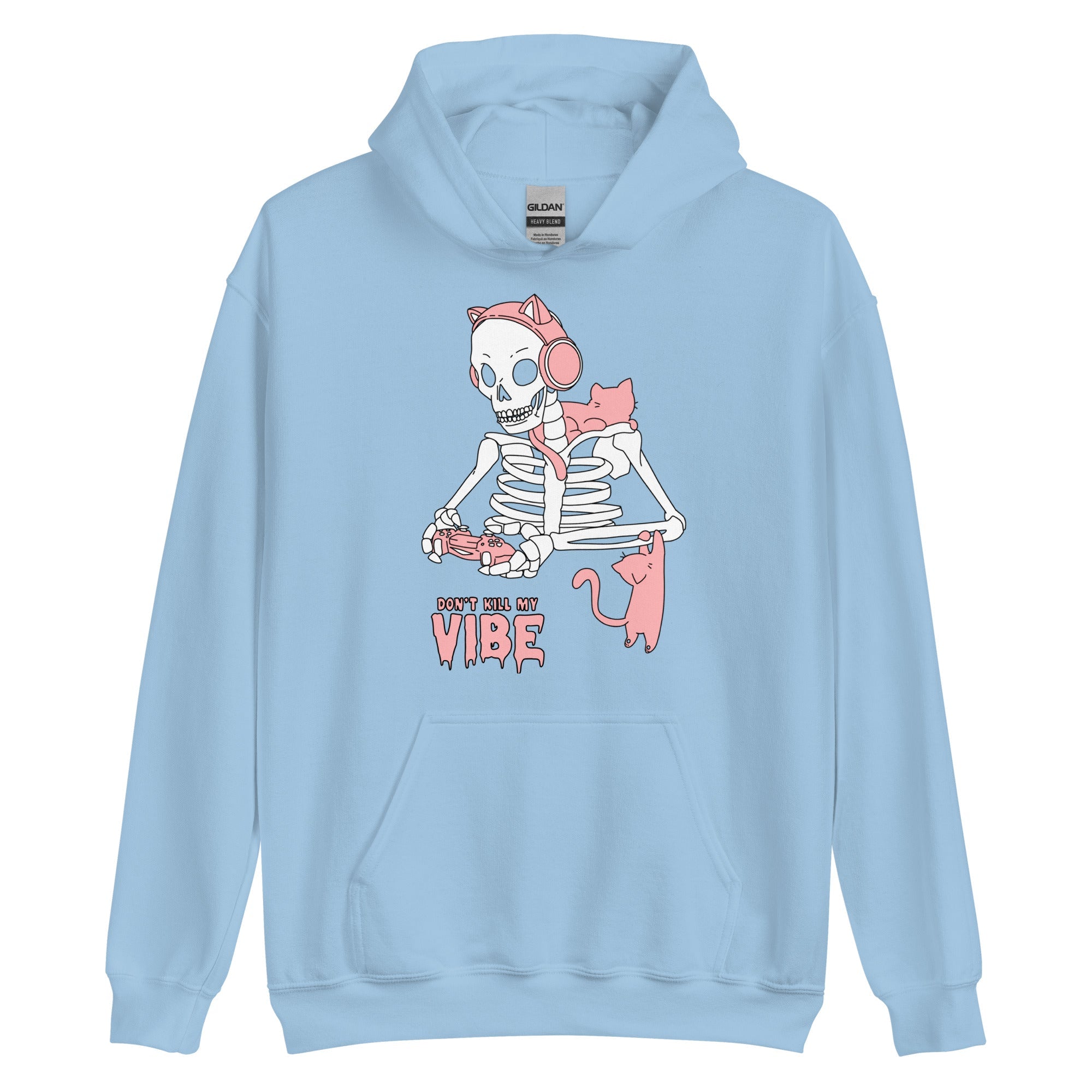 Don't Kill my Vibe | Fall Unisex Hoodie Threads & Thistles Inventory Light Blue S