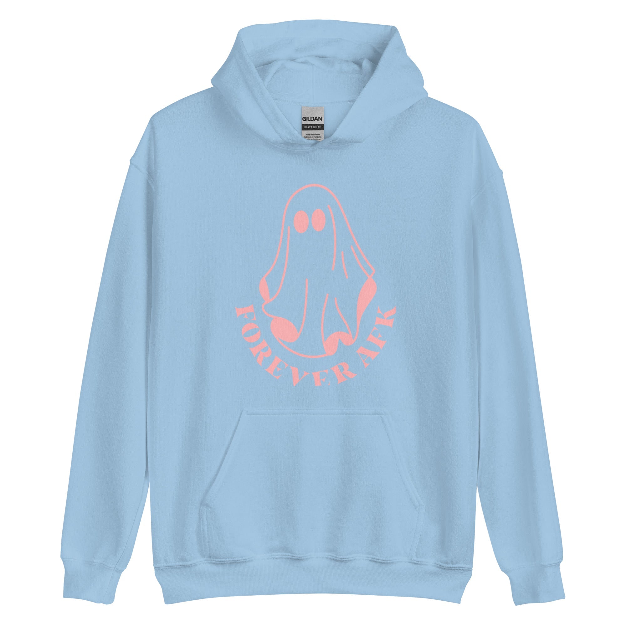Forever AFK | Fall Unisex Hoodie Threads & Thistles Inventory Light Blue S