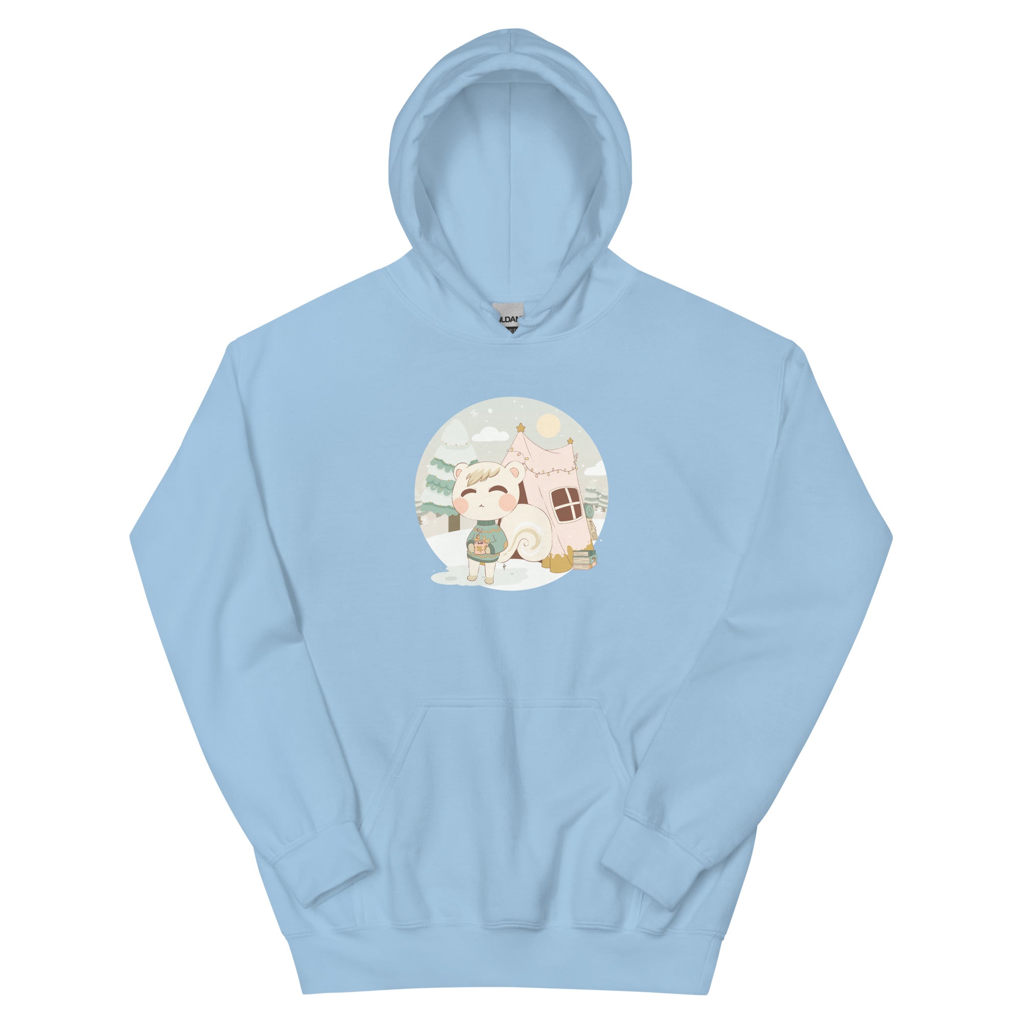 Marshal's Cozy Christmas | Cozy Gamer Animal Crossing | Unisex Hoodie Threads & Thistles Inventory Light Blue S