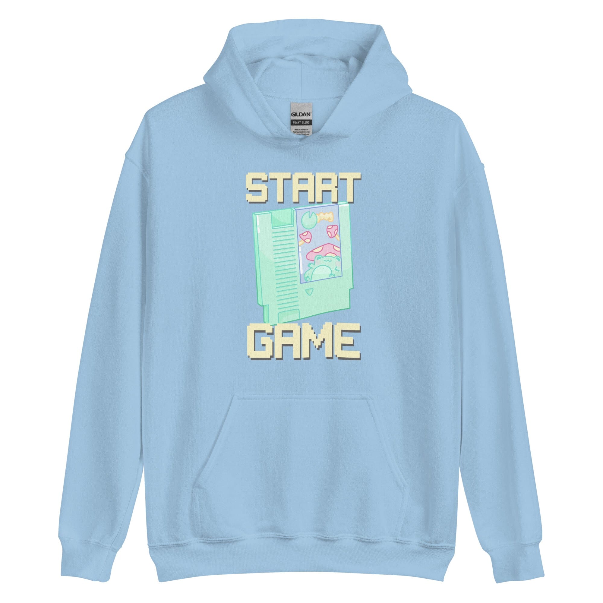 Start Game NES | Unisex Hoodie | Retro Gaming Threads & Thistles Inventory Light Blue S