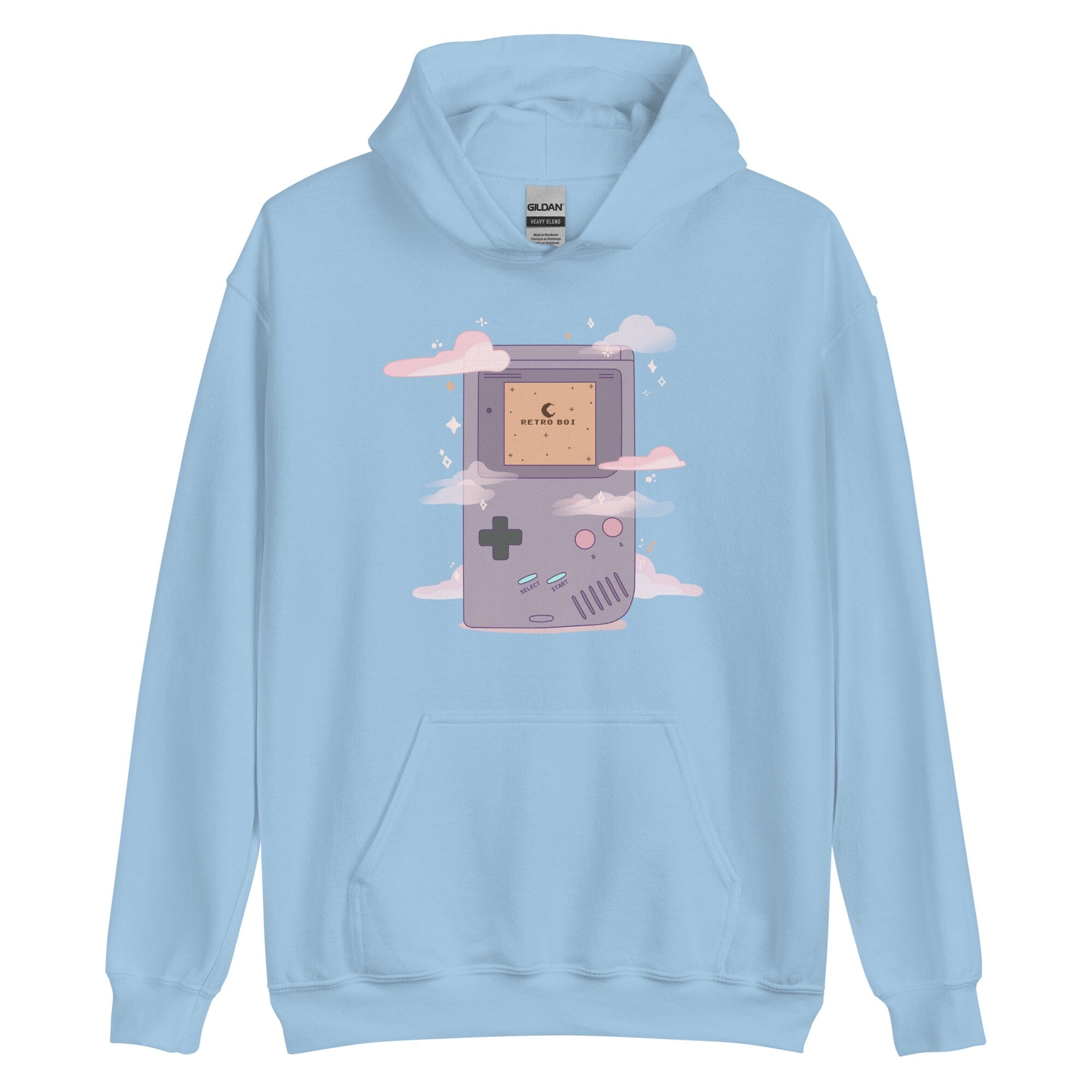Retro Boi | Unisex Hoodie | Retro Gaming Threads & Thistles Inventory Light Blue S