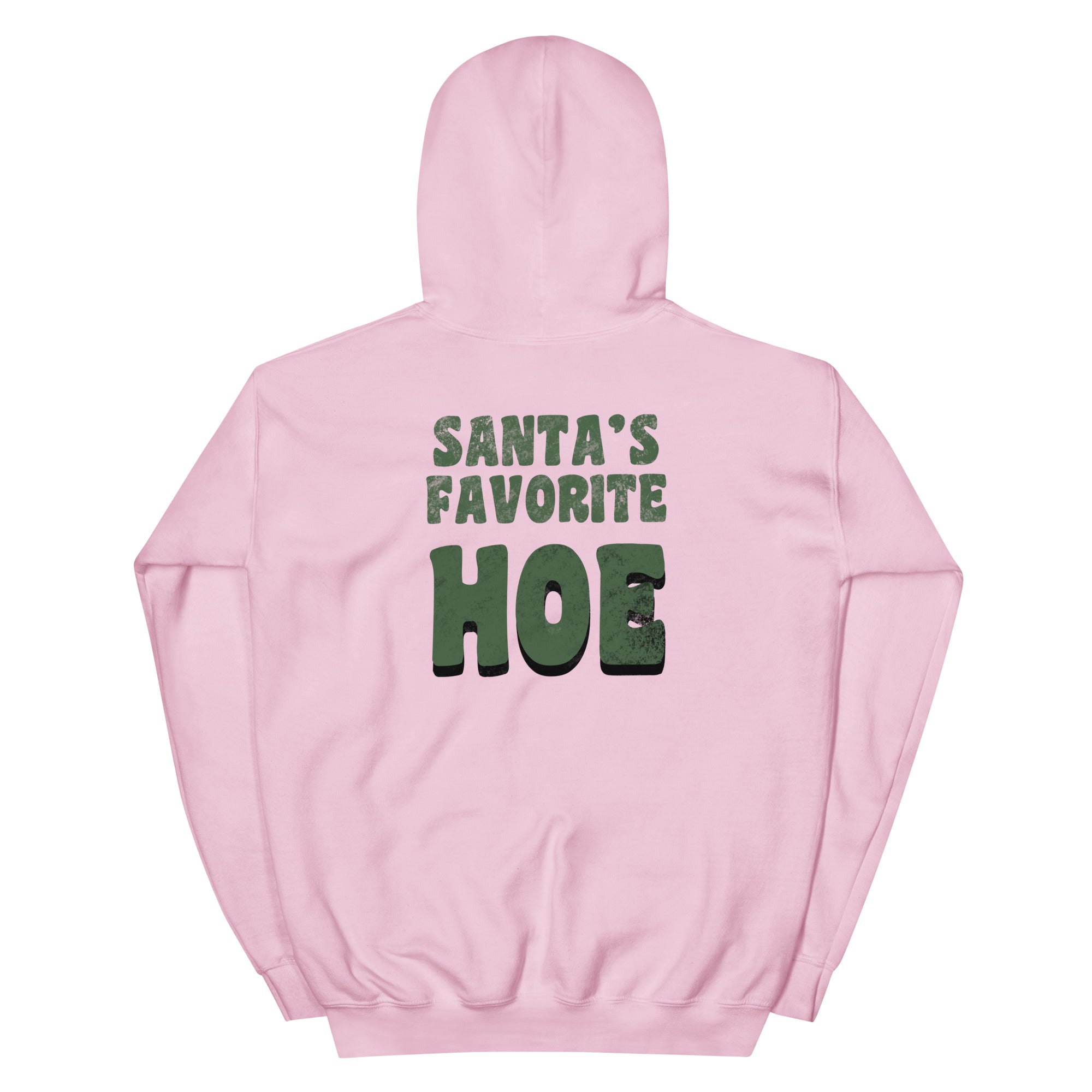 Santa's Favorite Hoe | Unisex Hoodie | Feminist Gamer Christmas Stardew Valley Hoodie Threads & Thistles Inventory Light Pink S