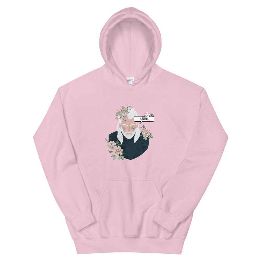 Floral Witcher | Unisex Hoodie | The Witcher Threads and Thistles Inventory Light Pink S