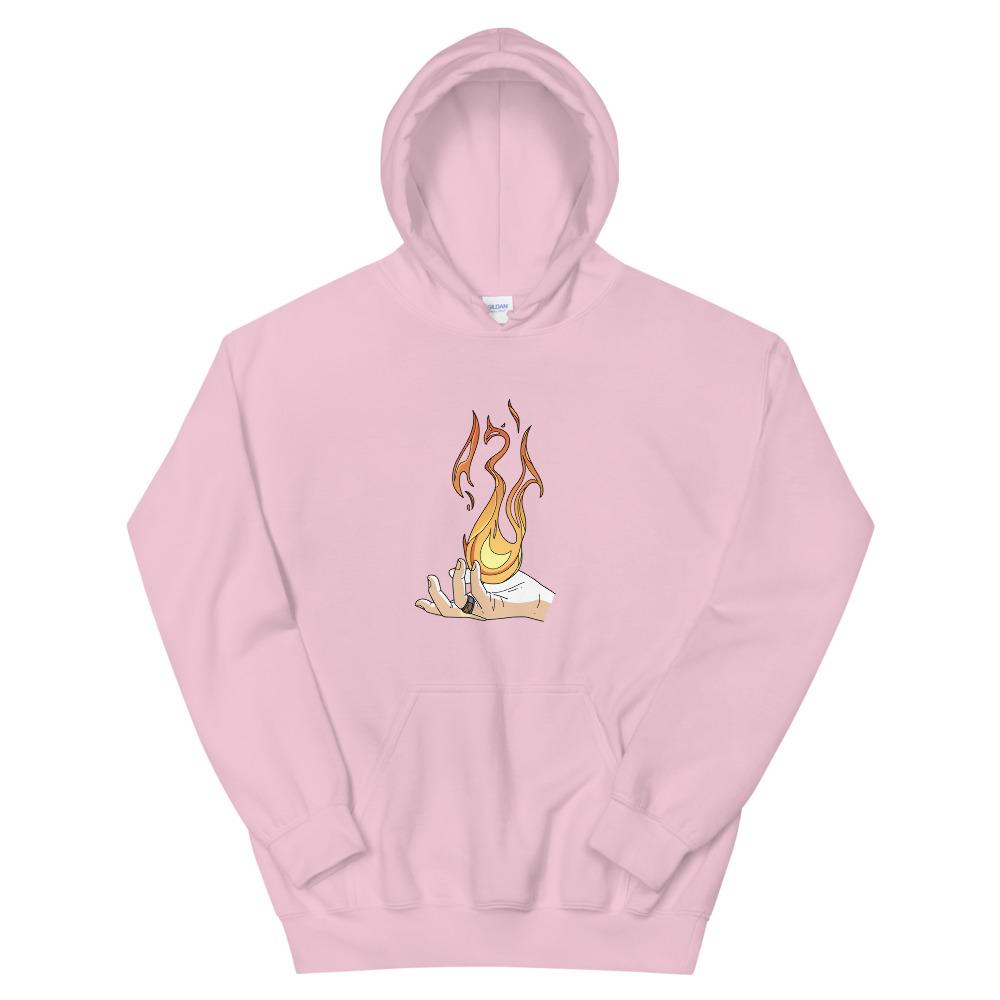 Destruction Spell | Unisex Hoodie | Skyrim Threads and Thistles Inventory Light Pink S