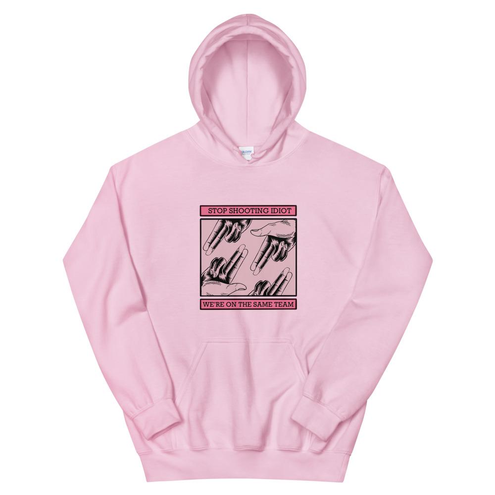 Same Team | Unisex Hoodie | FPS/TPS Threads and Thistles Inventory Light Pink S 