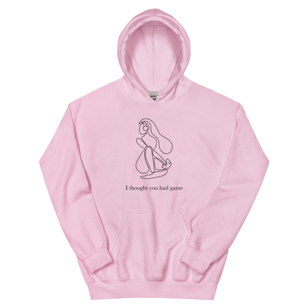 I Thought You Had Game | Unisex Hoodie | Feminist Gamer Threads and Thistles Inventory Light Pink S