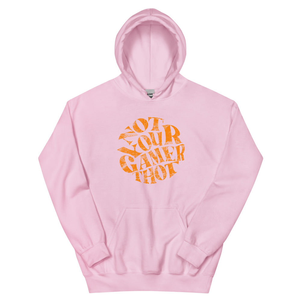Gamer Thot (distressed design) | Unisex Hoodie | Feminist Gamer Threads and Thistles Inventory Light Pink S