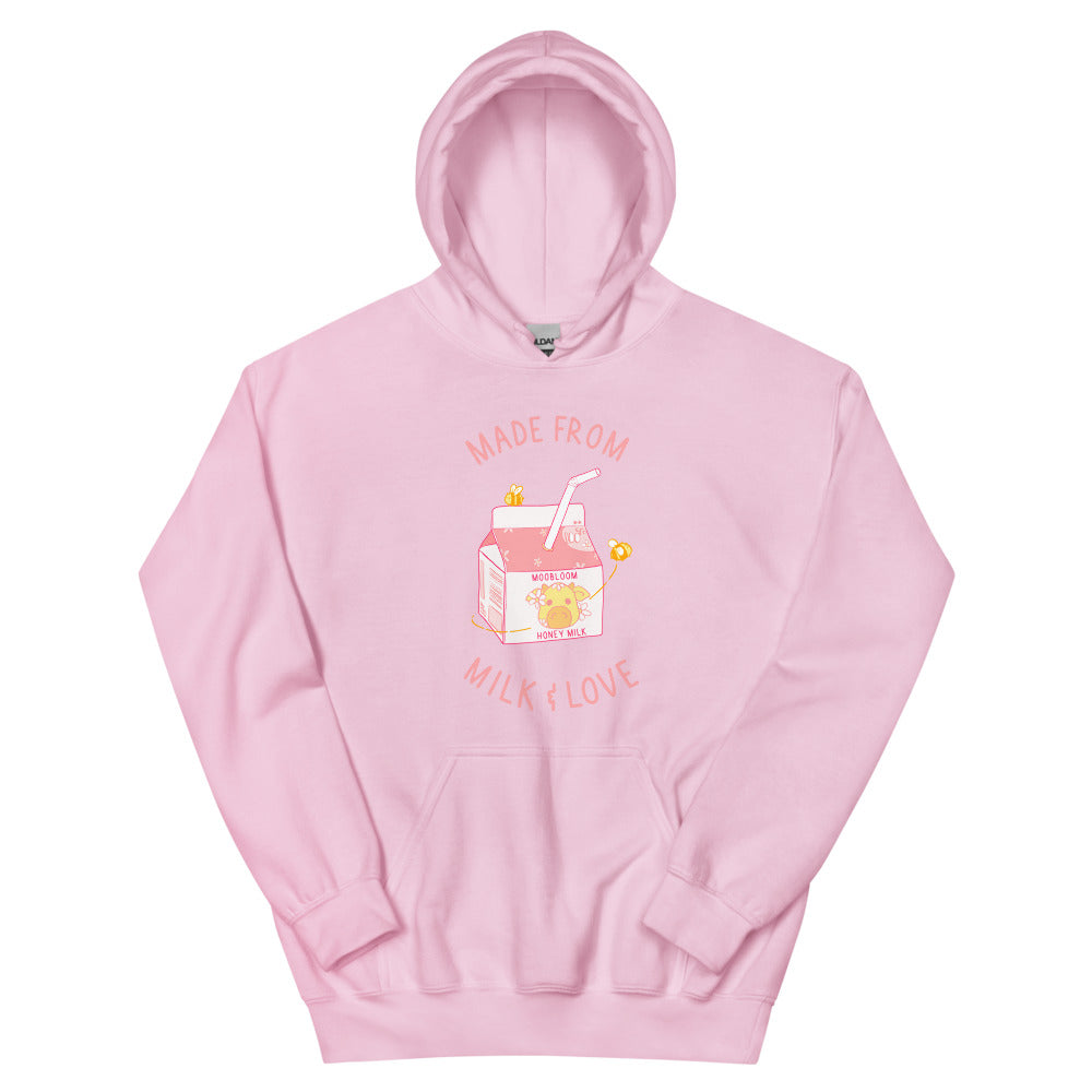 Milk and Love | Unisex Hoodie | Minecraft Threads and Thistles Inventory Light Pink S