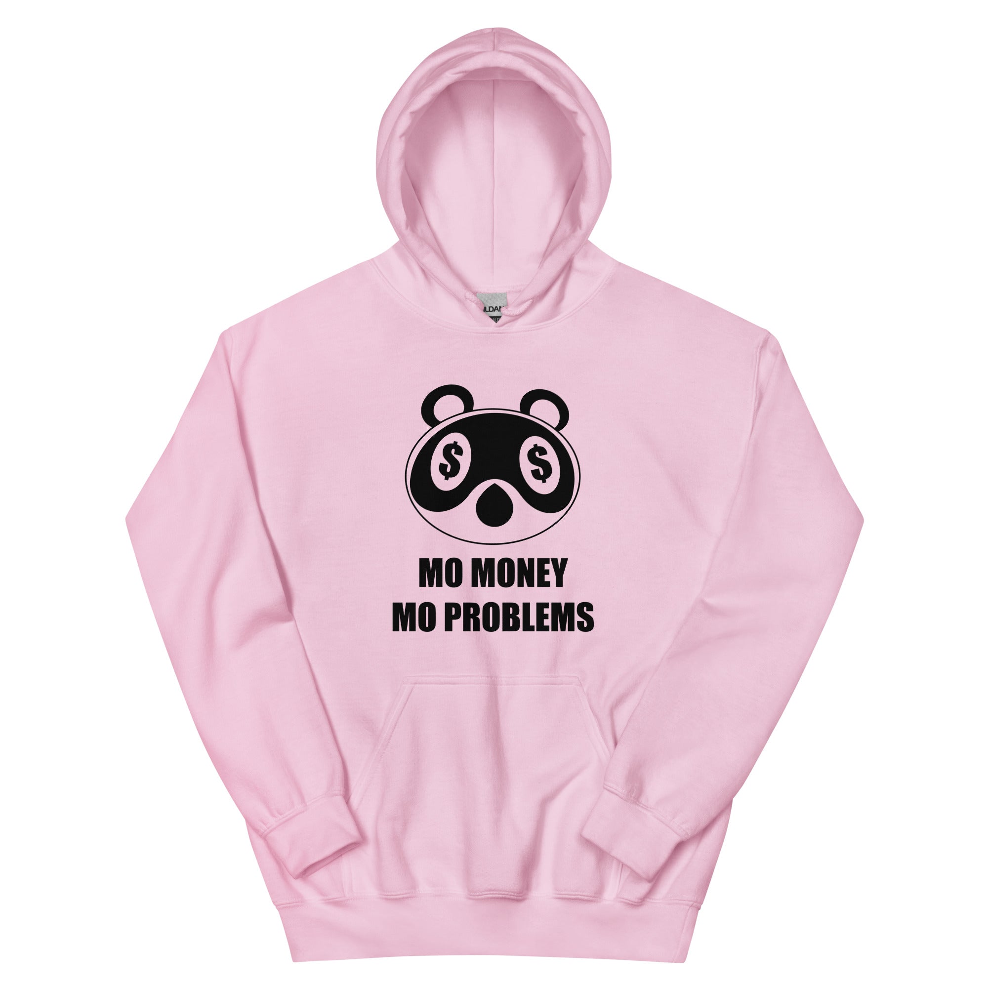 Mo Money Mo Problems | Unisex Hoodie | Animal Crossing Threads and Thistles Inventory Light Pink S