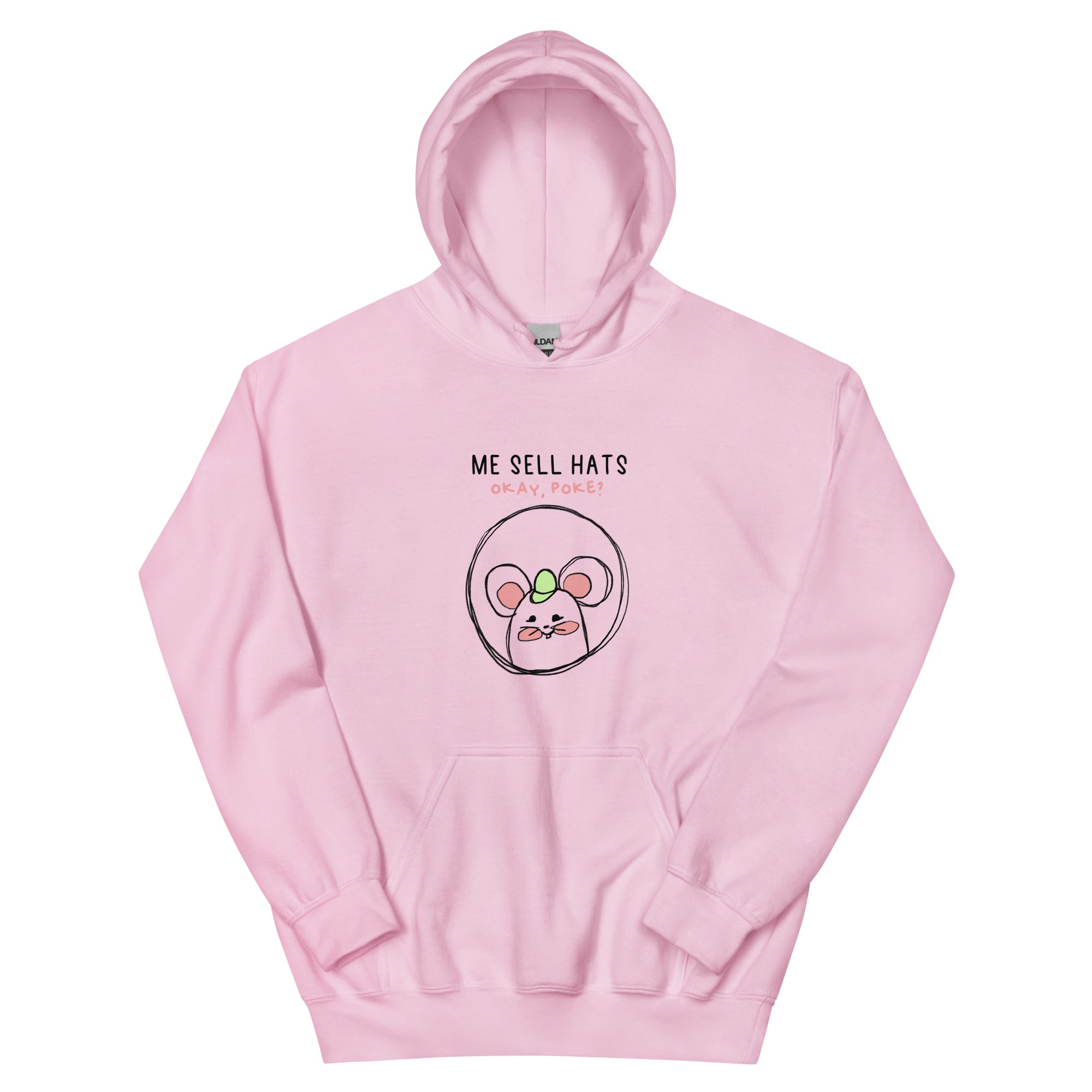Me Sell Hats | Unisex Hoodie | Stardew Valley Threads and Thistles Inventory Light Pink S