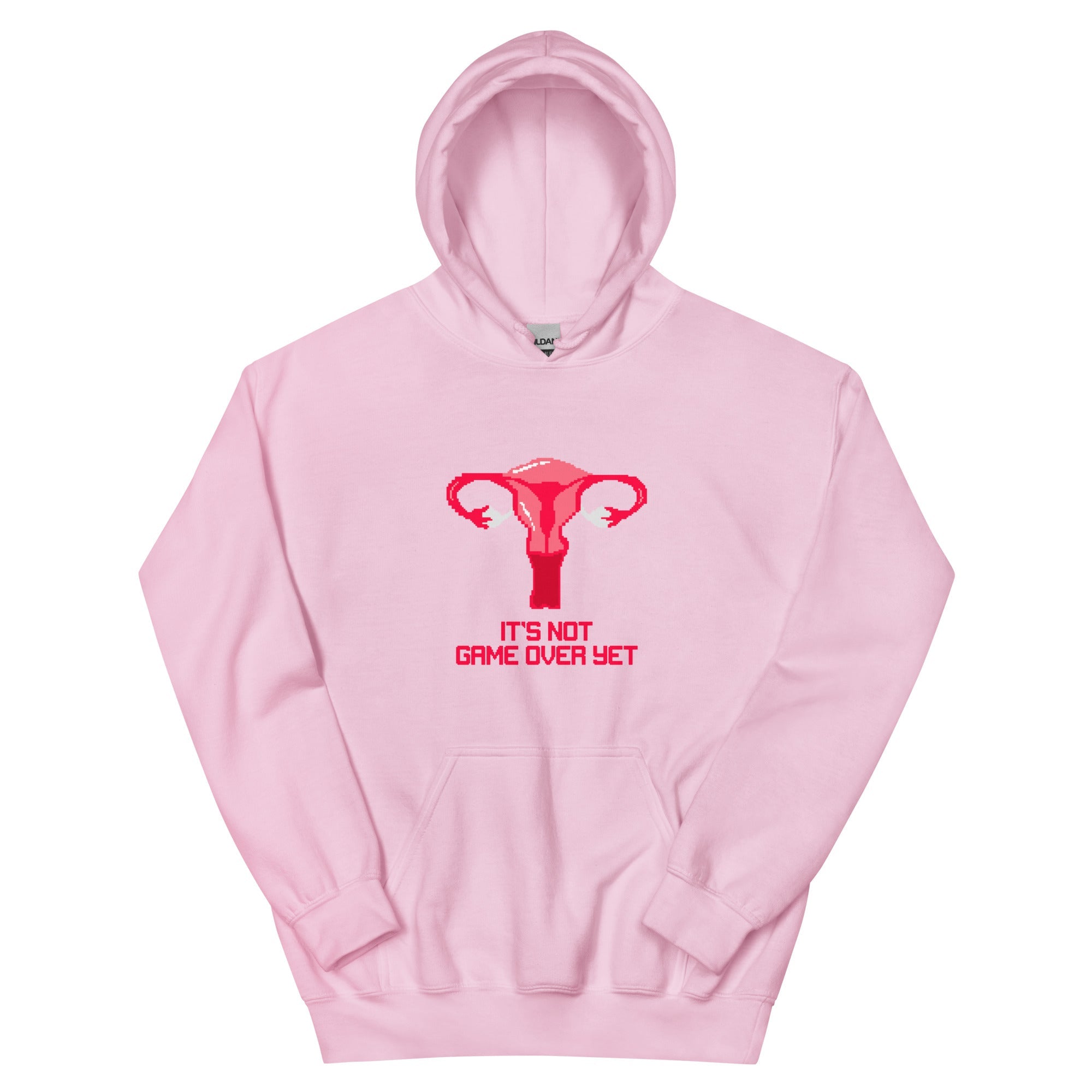 It's Not Game Over Yet | Unisex Hoodie | Feminist Gamer Threads and Thistles Inventory Light Pink S