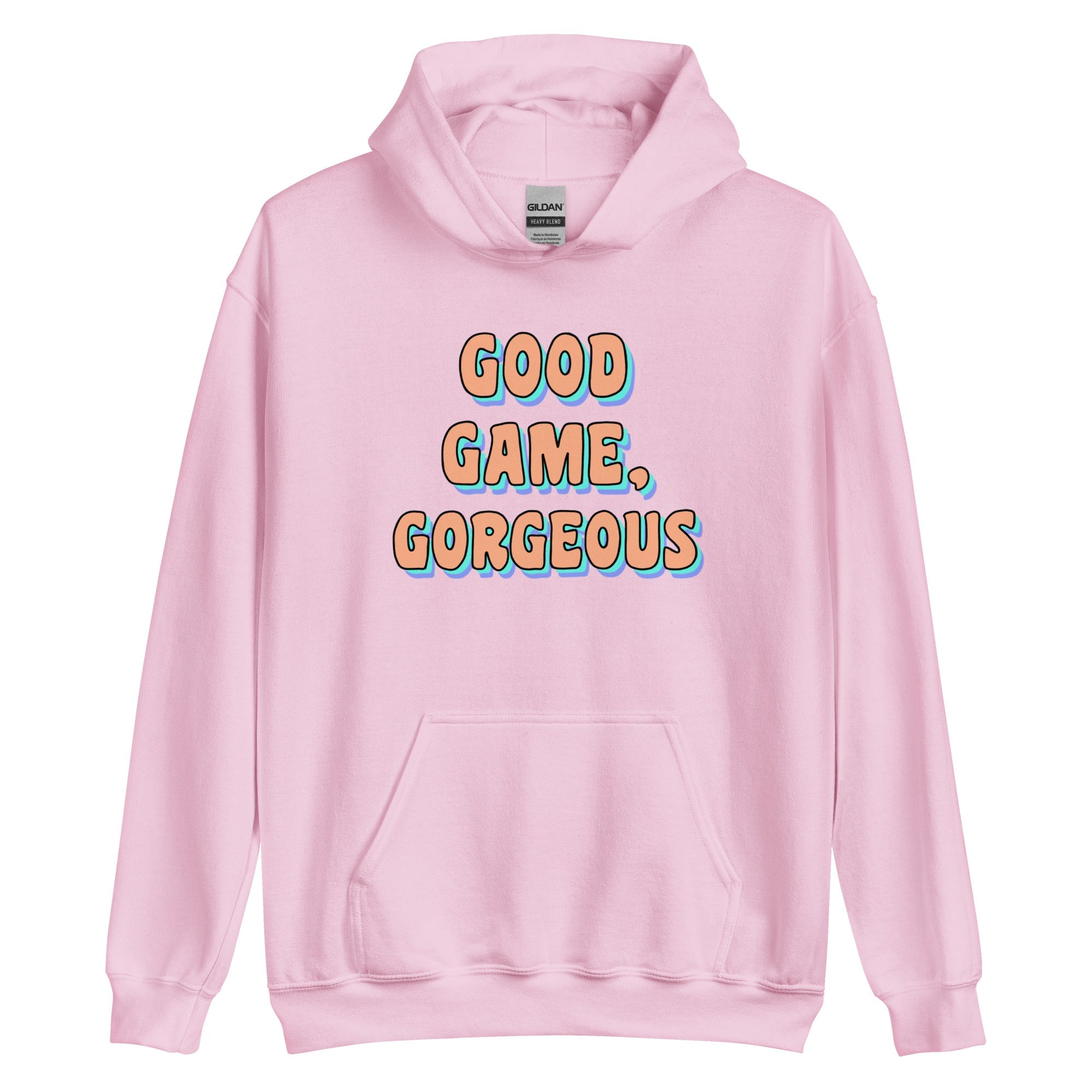 Good Game, Gorgeous | Unisex Hoodie Threads and Thistles Inventory Light Pink S