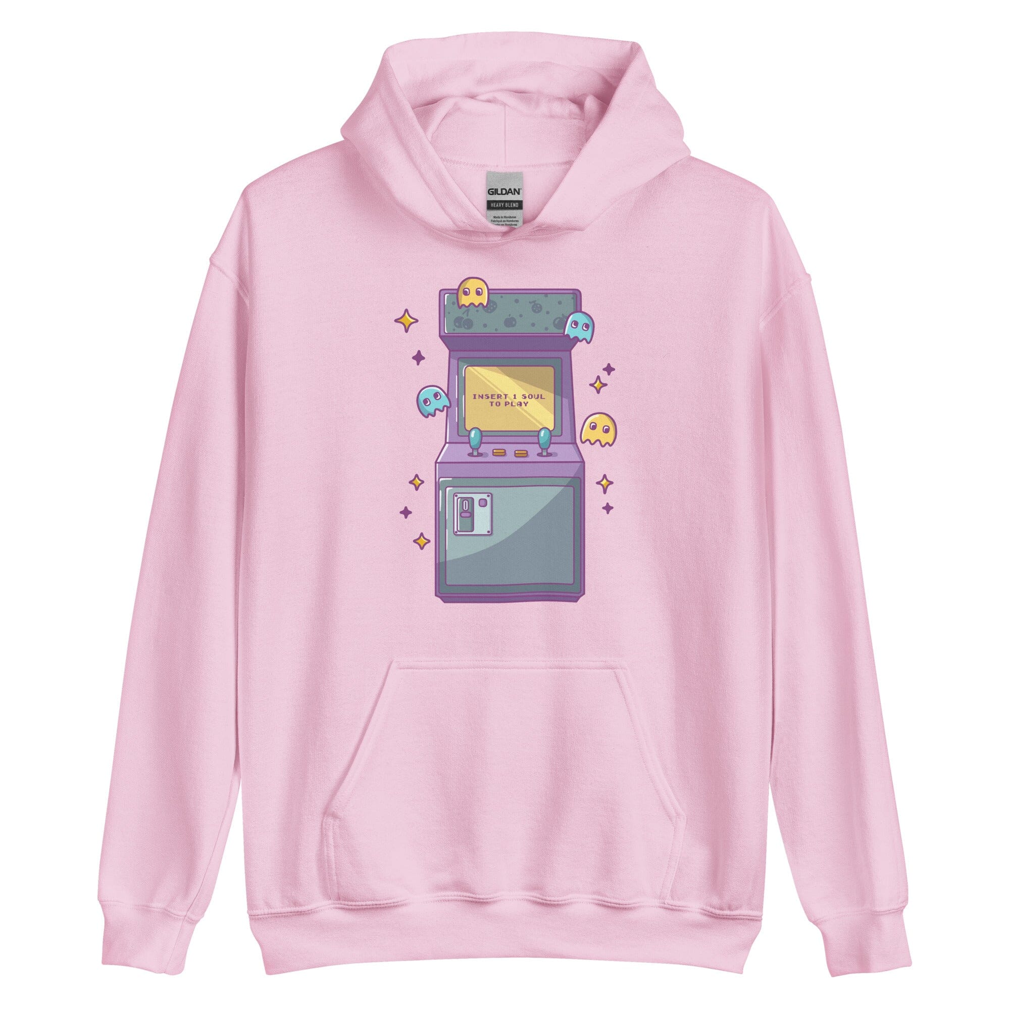 Insert 1 Soul to Play | Unisex Hoodie | Retro Gaming Threads & Thistles Inventory Light Pink S
