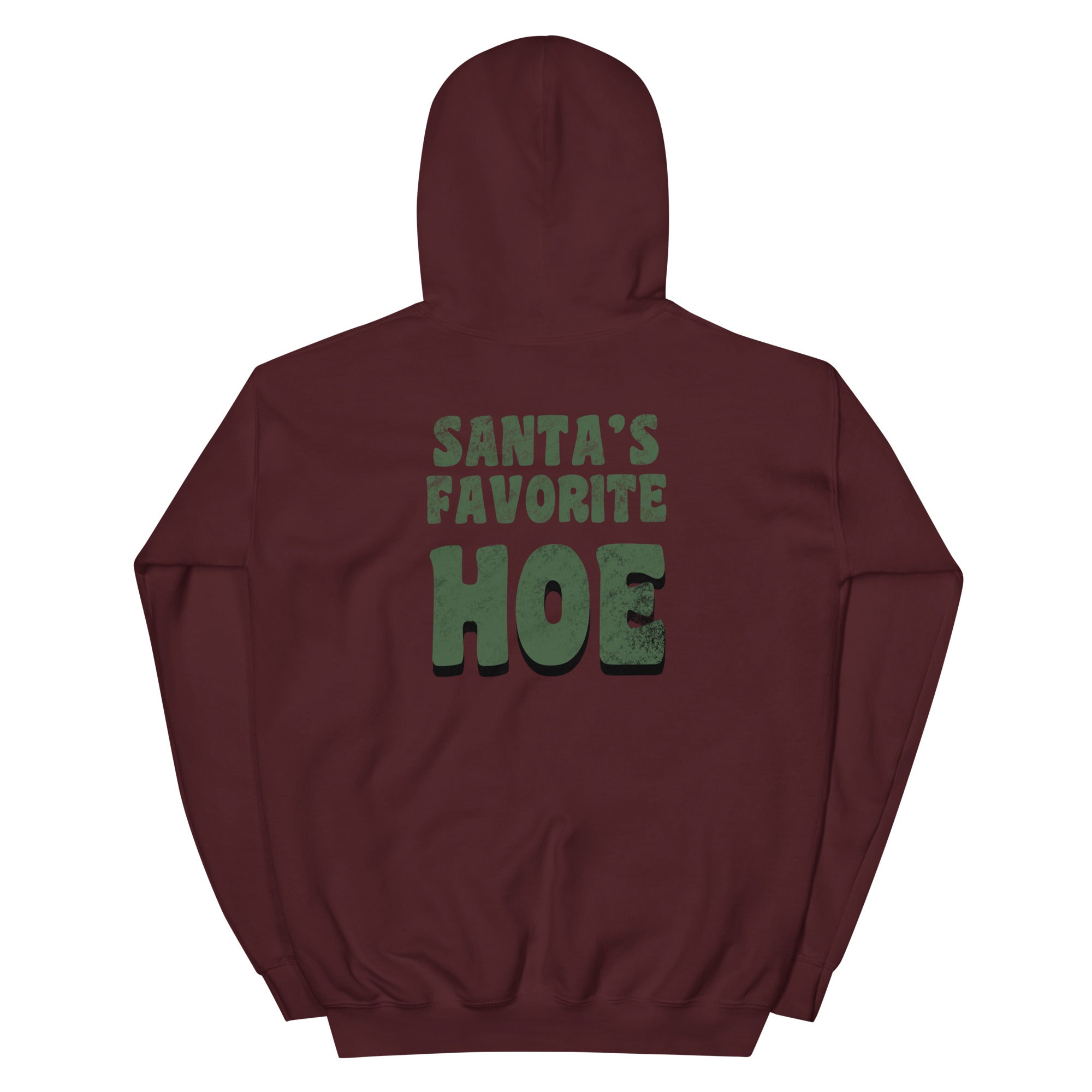 Santa's Favorite Hoe | Unisex Hoodie | Feminist Gamer Christmas Stardew Valley Hoodie Threads & Thistles Inventory Maroon S