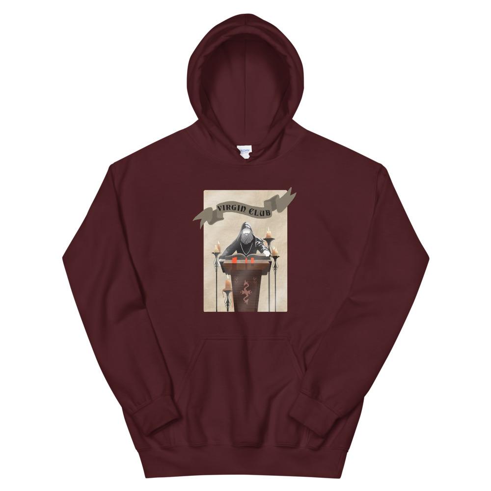 Virgin Club | Unisex Hoodie | Skyrim Threads and Thistles Inventory Maroon S