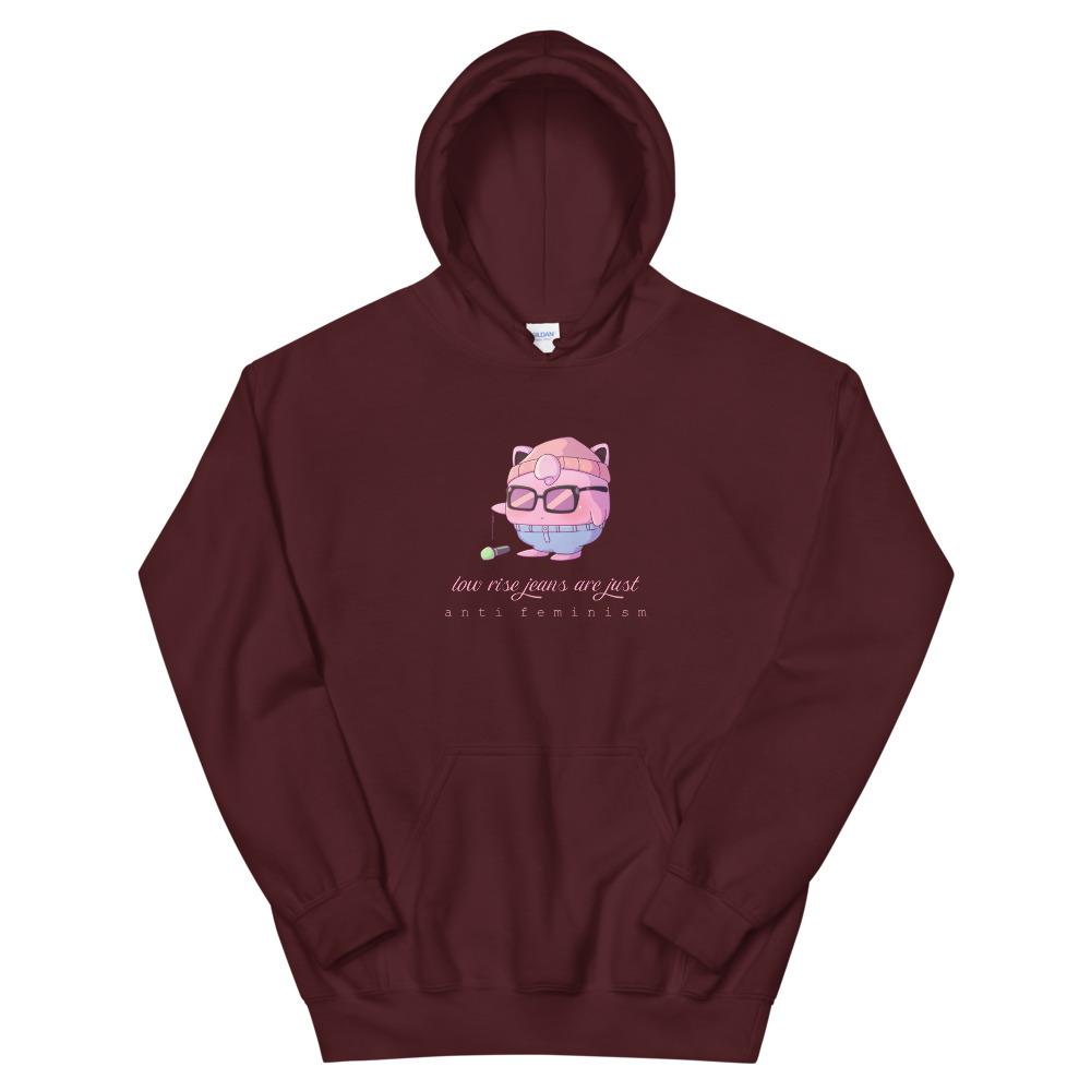 Low Rise Jeans | Unisex Hoodie | Pokemon Threads and Thistles Inventory Maroon S