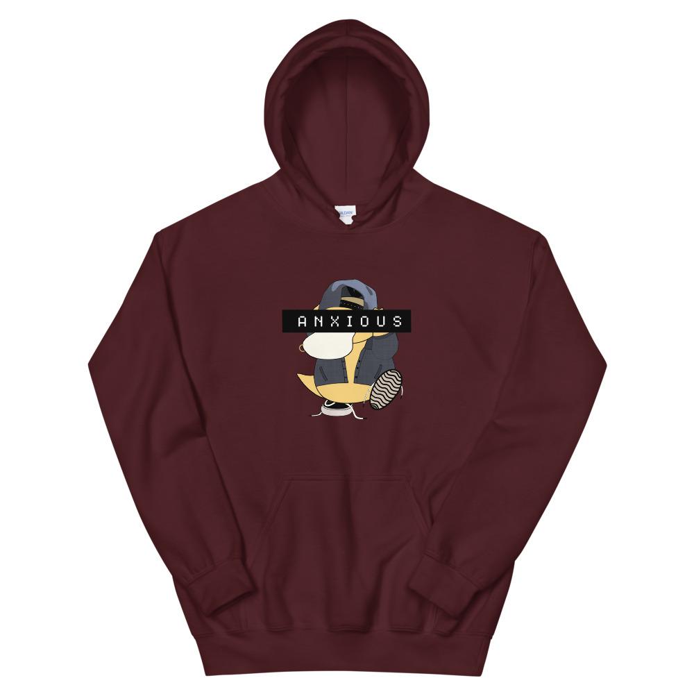 Anxious | Unisex Hoodie | Pokemon Threads and Thistles Inventory Maroon S
