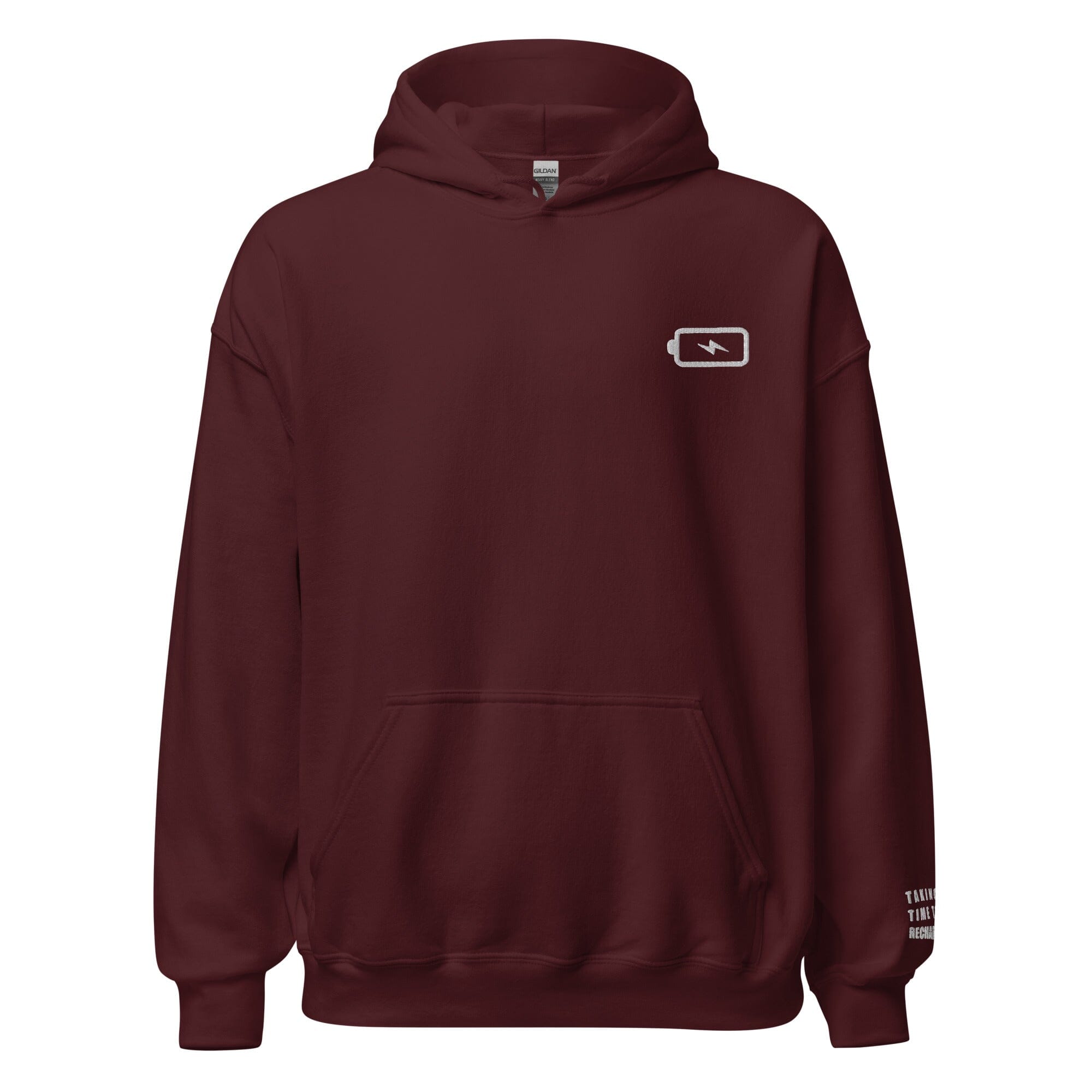 Taking Time to Recharge | Unisex Hoodie | Gamer Affirmations Threads & Thistles Inventory Maroon S 