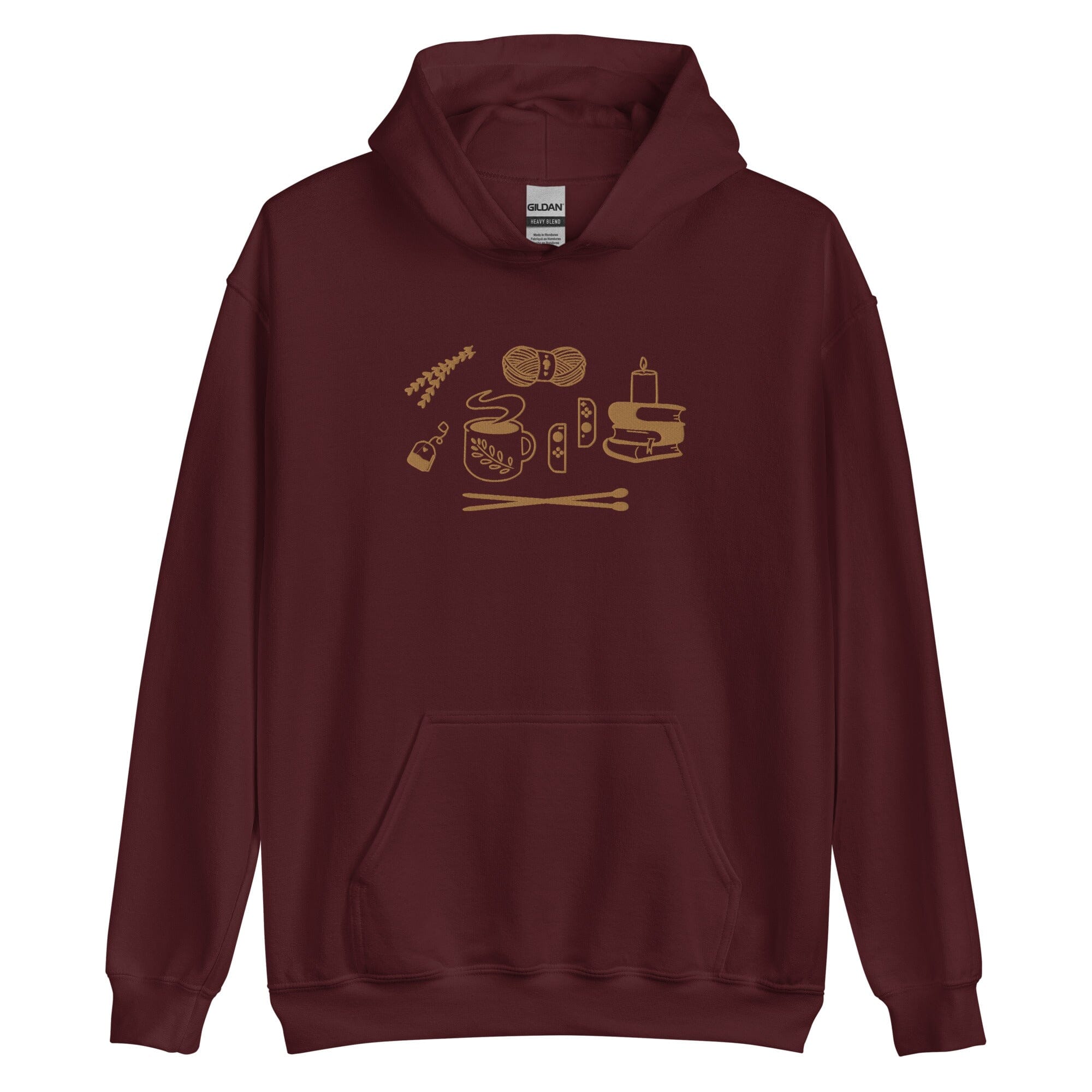 Cozy Hobbies | Unisex Hoodie | Cozy Gamer Threads & Thistles Inventory Maroon S