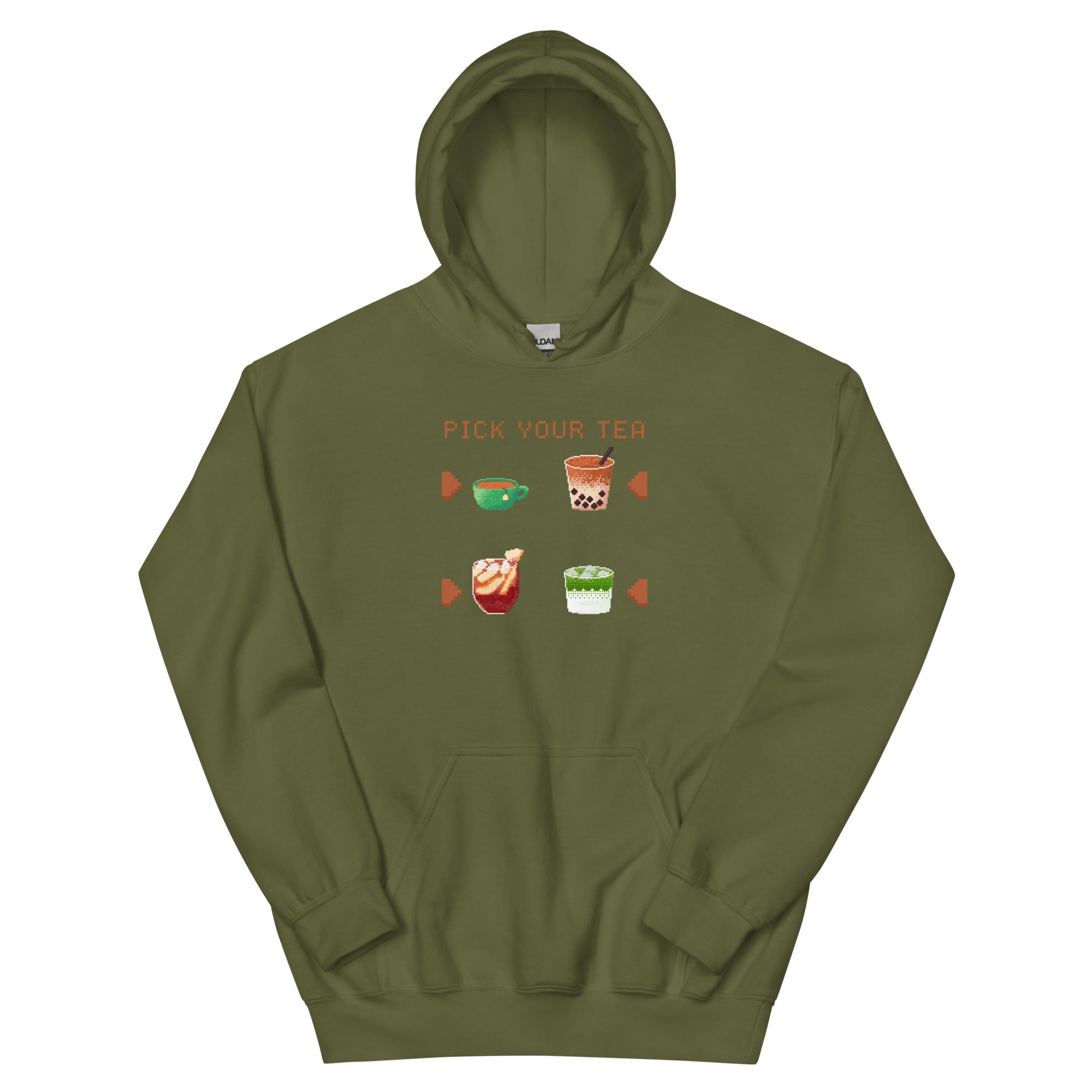 Pick Your Tea | Unisex Hoodie | Cozy Gamer Threads & Thistles Inventory Military Green S