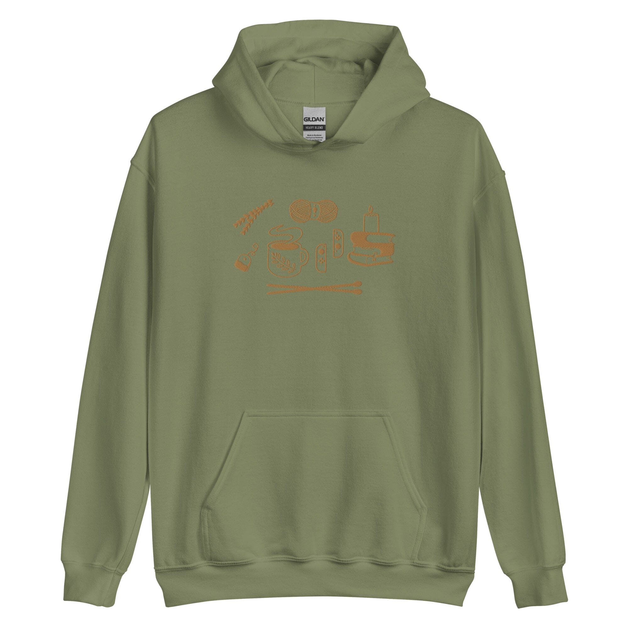 Cozy Hobbies | Unisex Hoodie | Cozy Gamer Threads & Thistles Inventory Military Green S