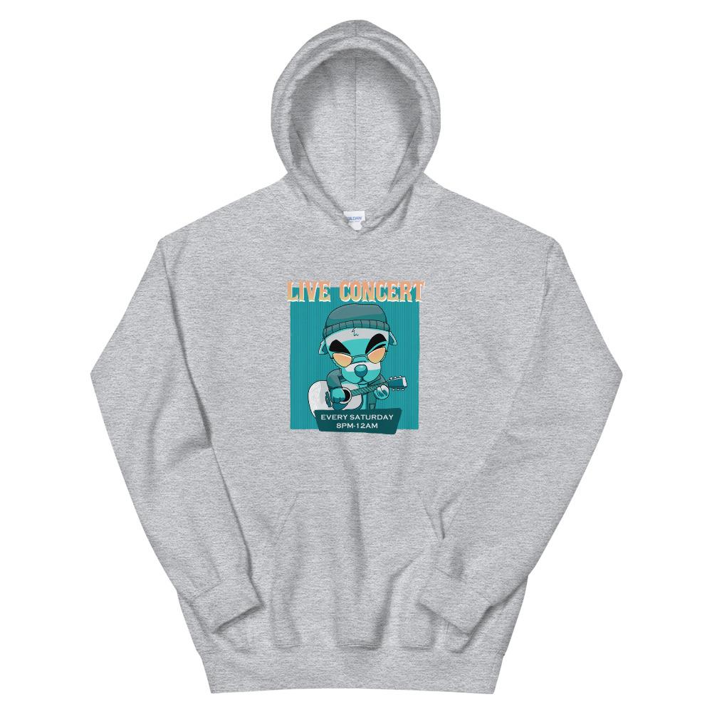 Live Concert | Unisex Hoodie | Animal Crossing Threads and Thistles Inventory Sport Grey S