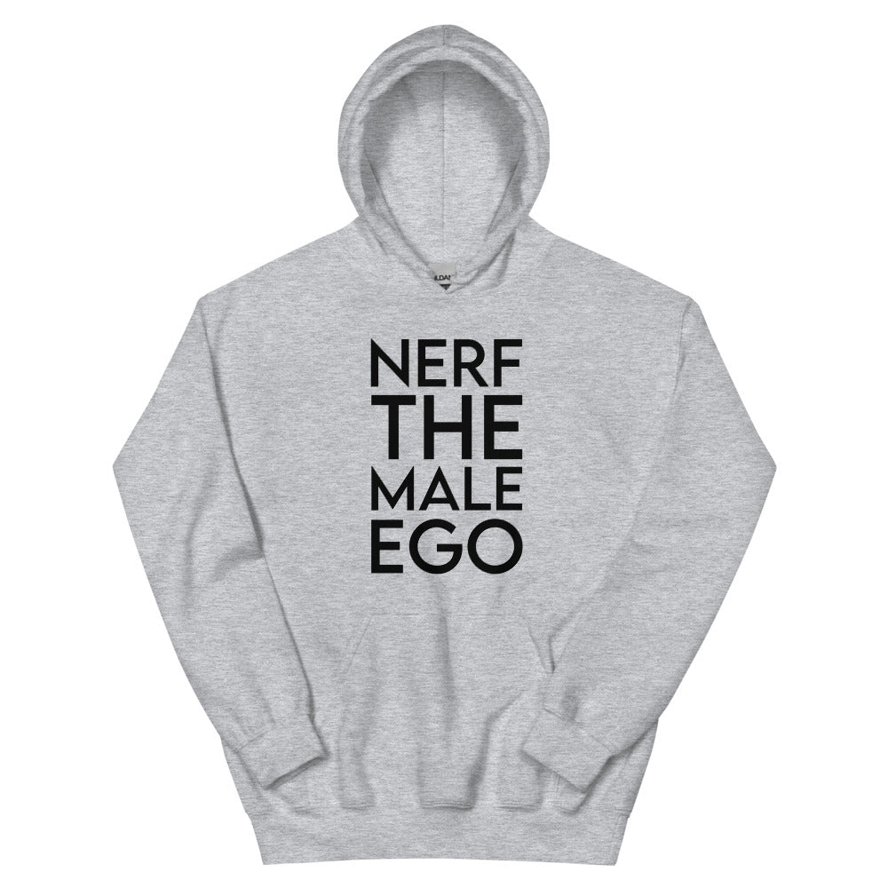 Nerf the Male Ego | Unisex Hoodie | Feminist Gamer Threads and Thistles Inventory Sport Grey S