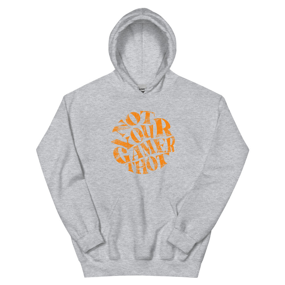 Gamer Thot (distressed design) | Unisex Hoodie | Feminist Gamer Threads and Thistles Inventory Sport Grey S