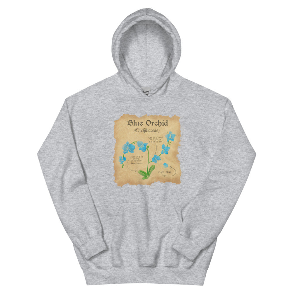 Blue Orchid | Unisex Hoodie | Minecraft Threads and Thistles Inventory Sport Grey S