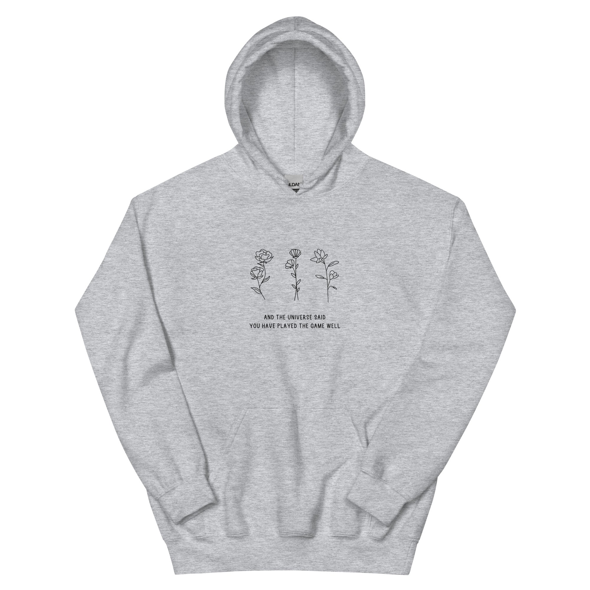 You Have Played the Game Well | Unisex Hoodie | Minecraft Threads and Thistles Inventory Sport Grey S