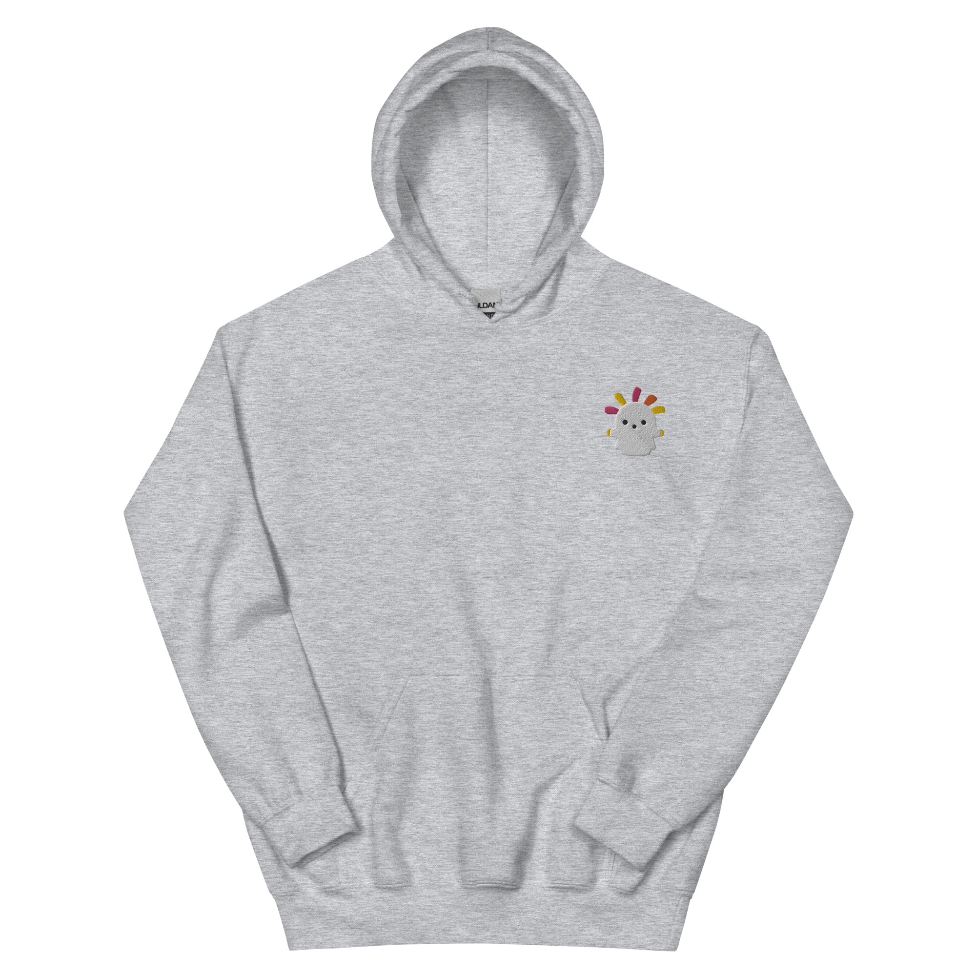 Squeakoid | Embroidered Unisex Hoodie | Animal Crossing Threads and Thistles Inventory Sport Grey S