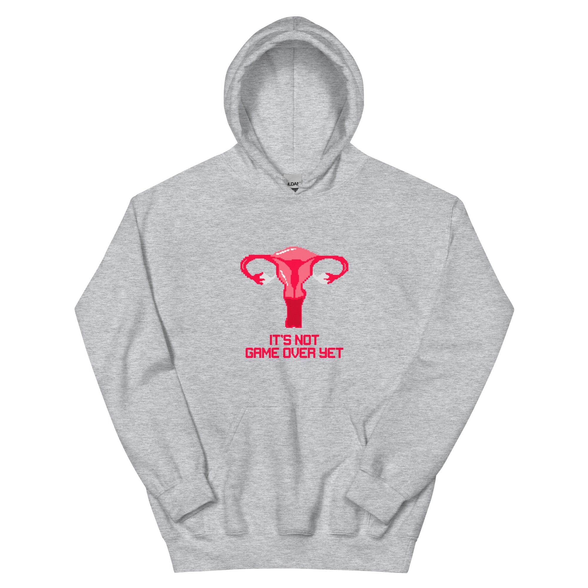 It's Not Game Over Yet | Unisex Hoodie | Feminist Gamer Threads and Thistles Inventory Sport Grey S