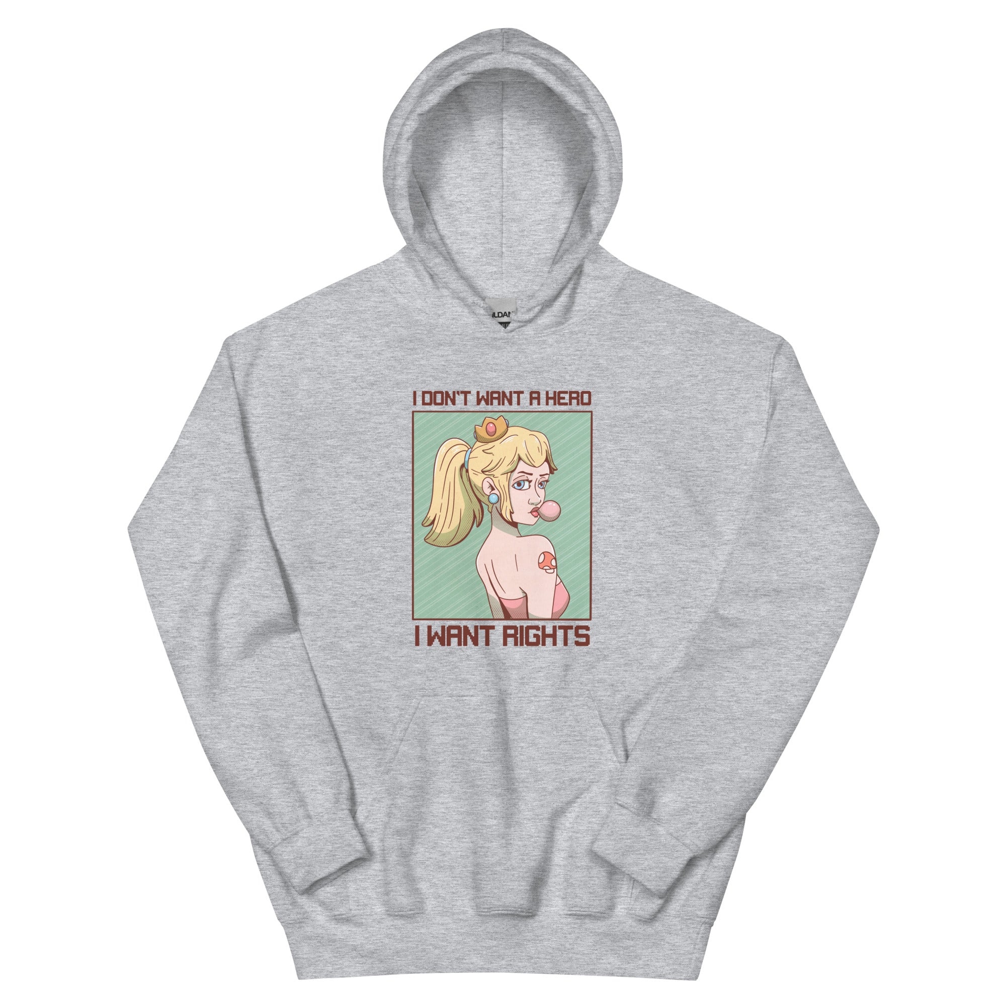 I Want Rights | Unisex Hoodie | Feminist Gamer Threads and Thistles Inventory Sport Grey S