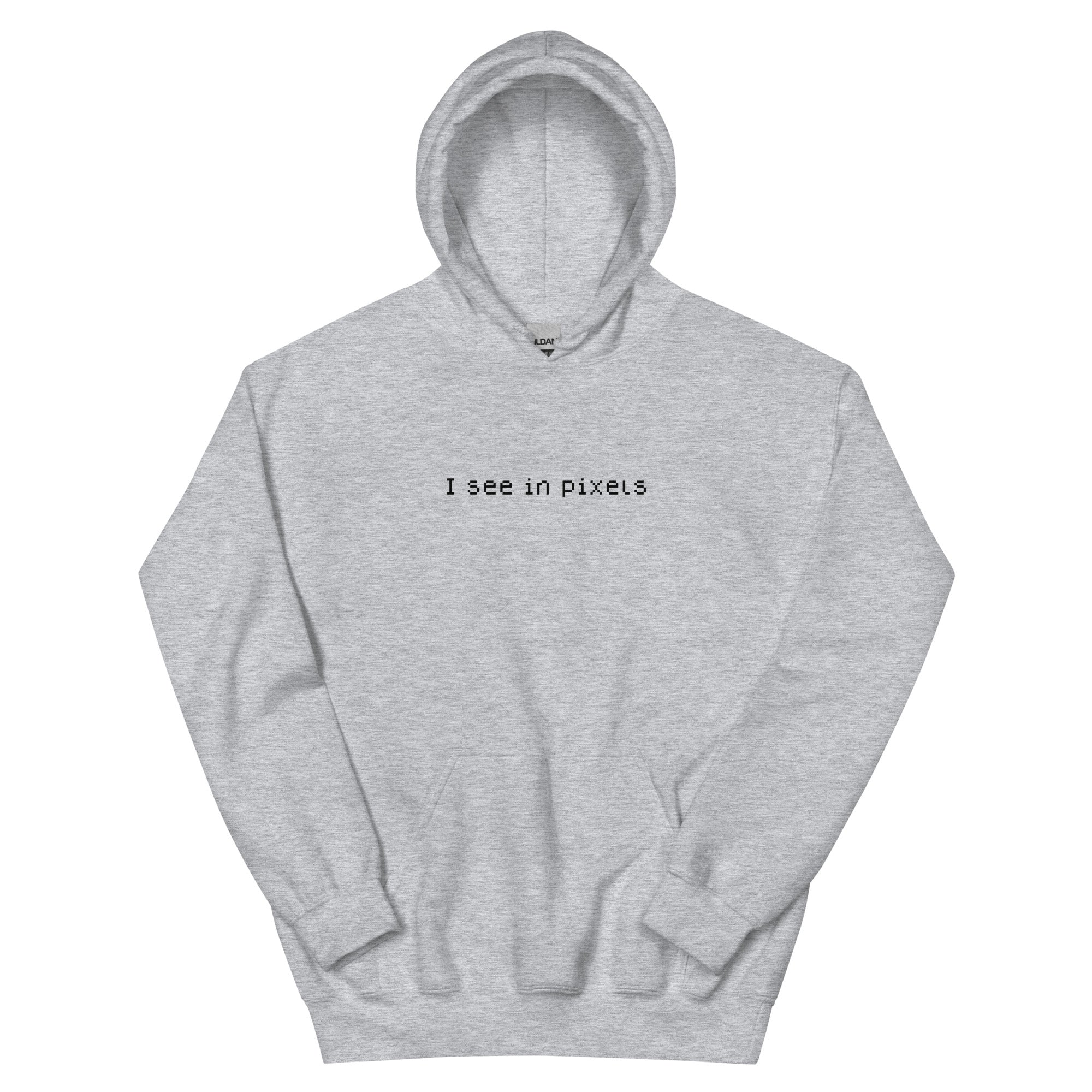 I See In Pixels | Unisex Hoodie Threads and Thistles Inventory Sport Grey S