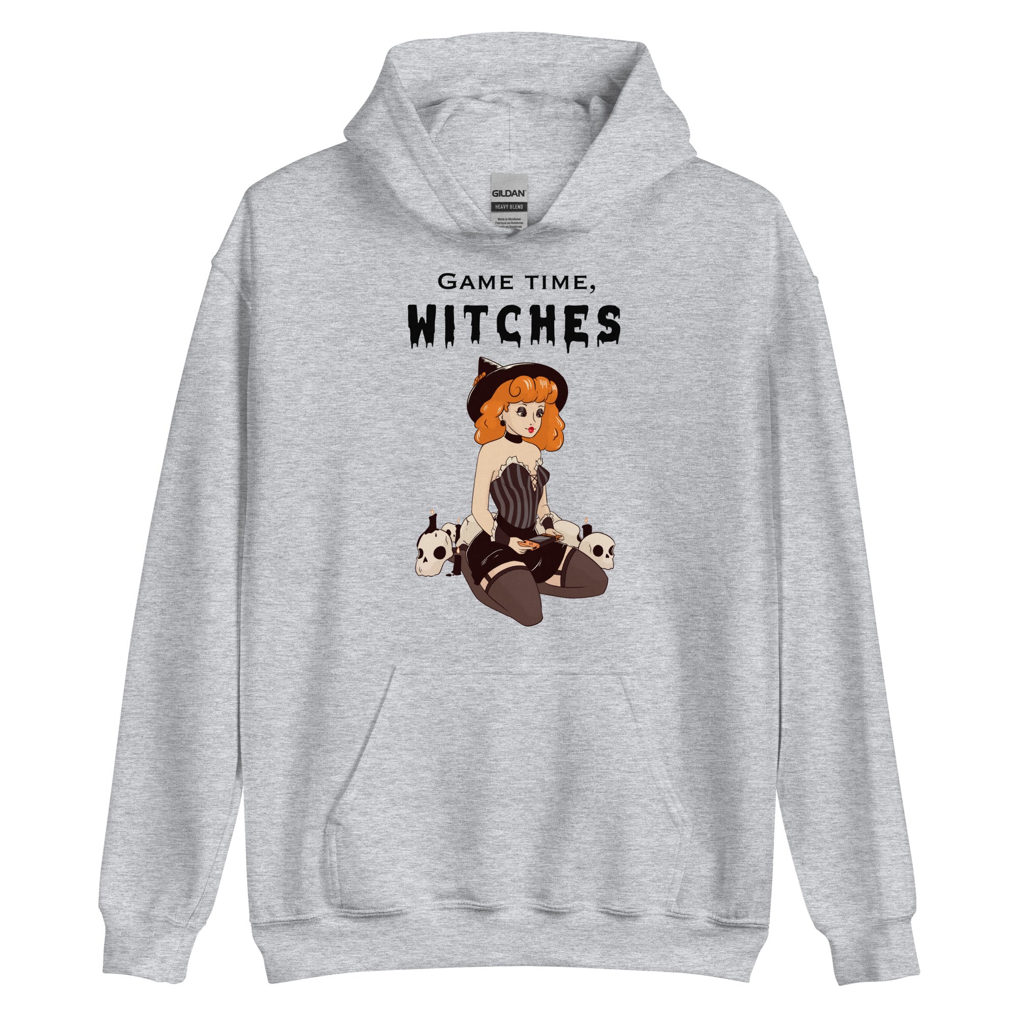 Game Time, Witches | Fall Unisex Hoodie Threads & Thistles Inventory Sport Grey S