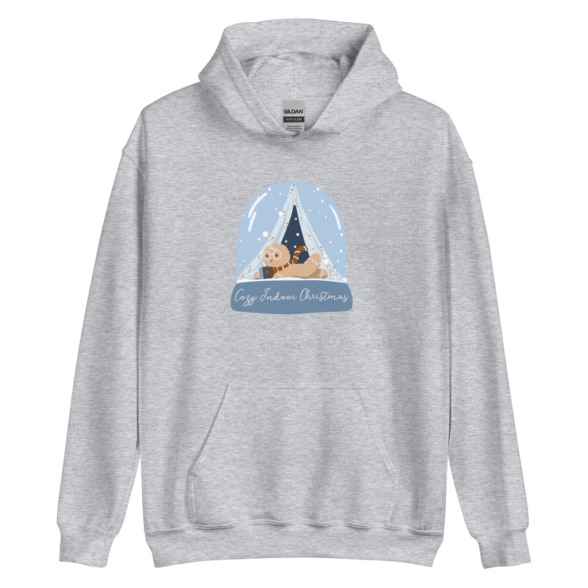 Cozy Christmas Gingy | Unisex Hoodie Threads & Thistles Inventory Sport Grey S