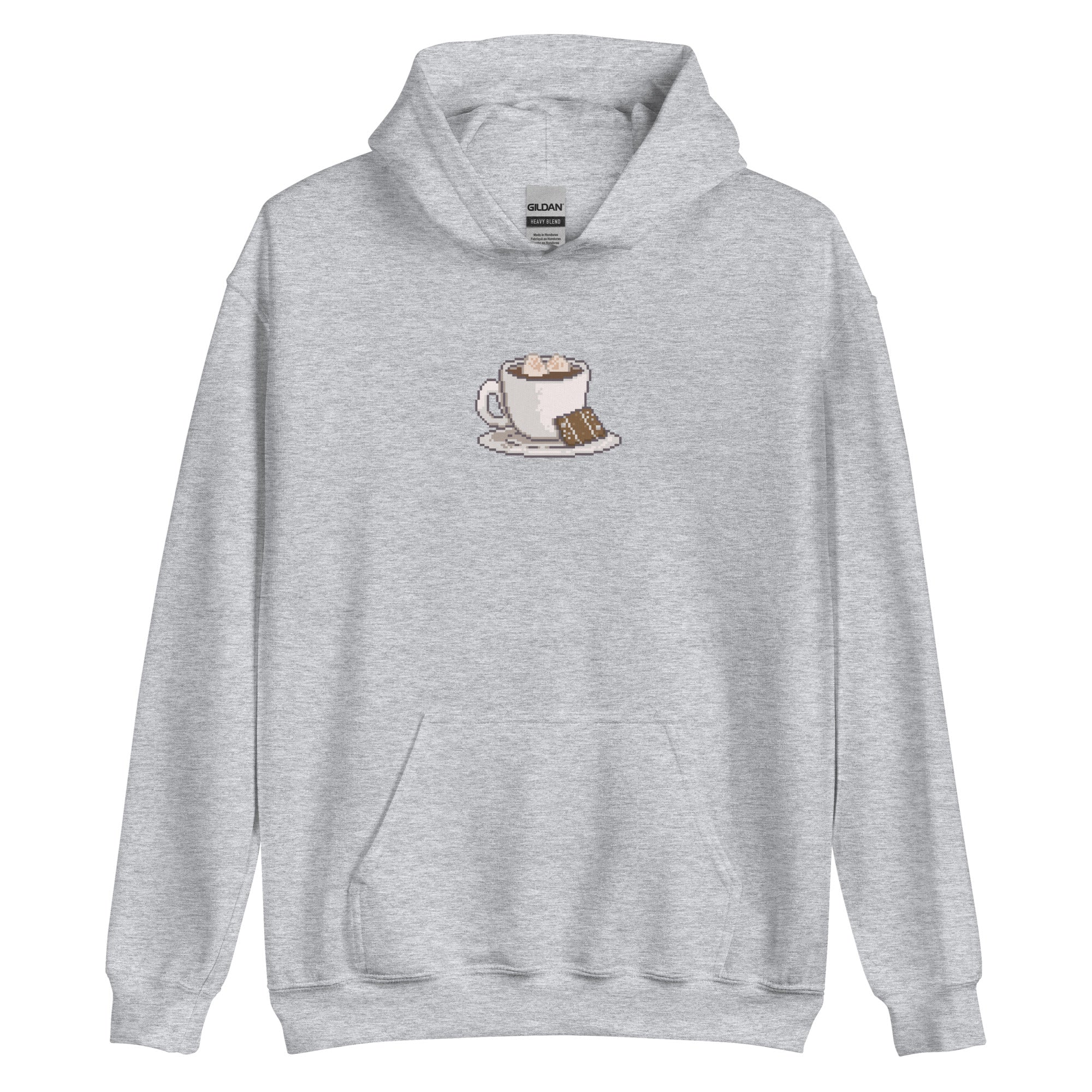 Pixelated Cocoa and Switch | Unisex Hoodie | Cozy Gamer Christmas Hoodie Threads & Thistles Inventory Sport Grey S