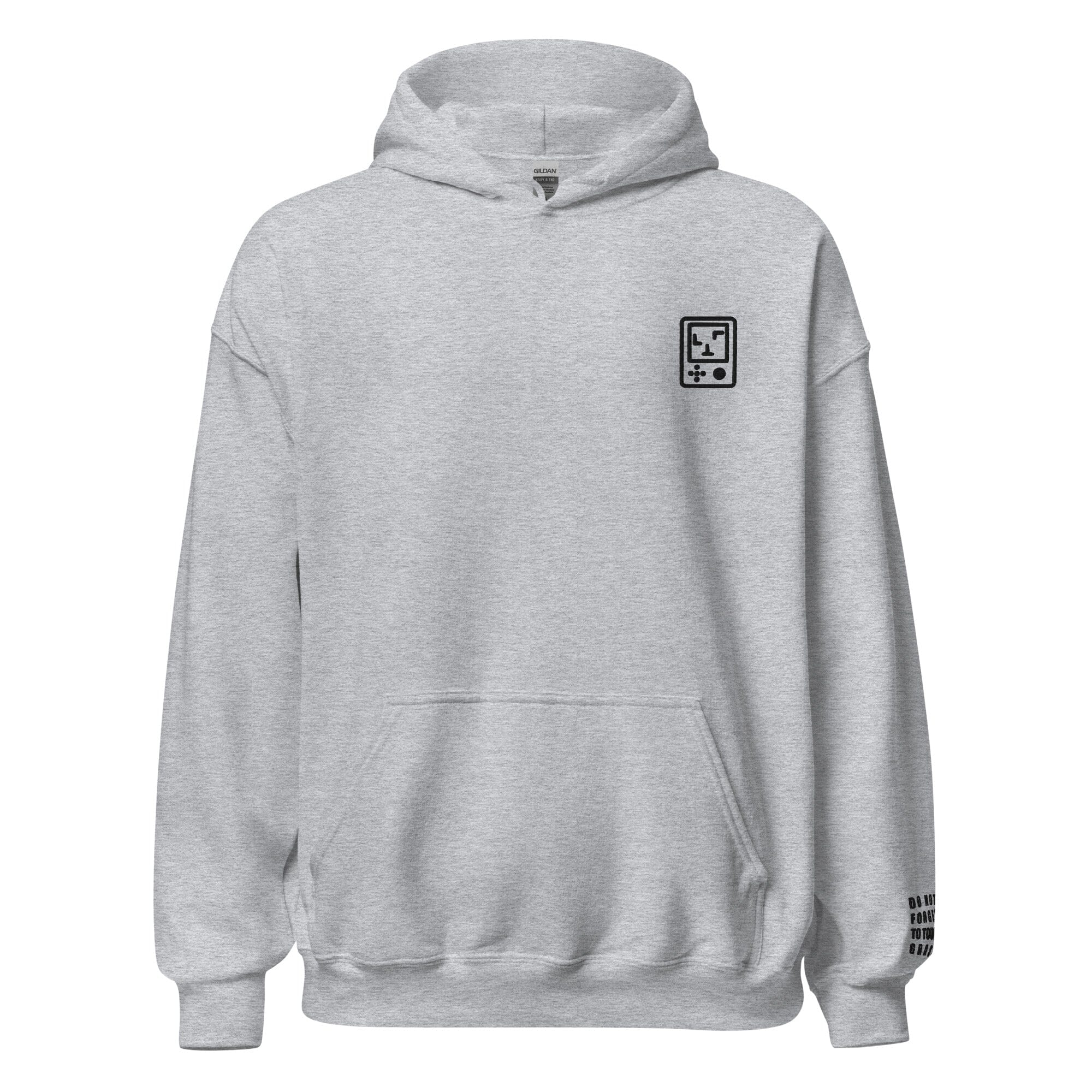 Touch Grass | Embroidered Unisex Hoodie | Gamer Affirmations Threads & Thistles Inventory Sport Grey S