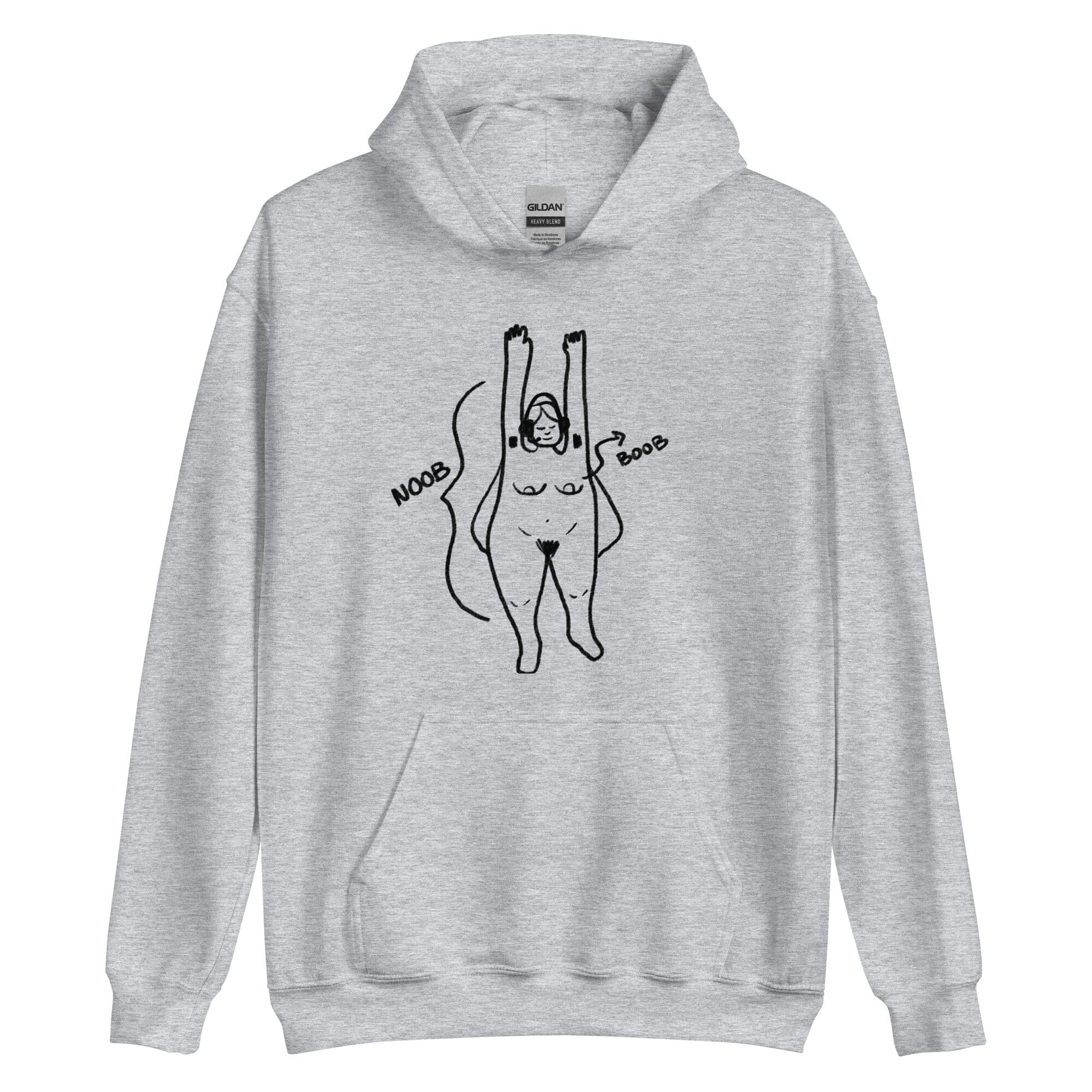 Noob Anatomy | Unisex Hoodie | Feminist Gamer Threads & Thistles Inventory Sport Grey S