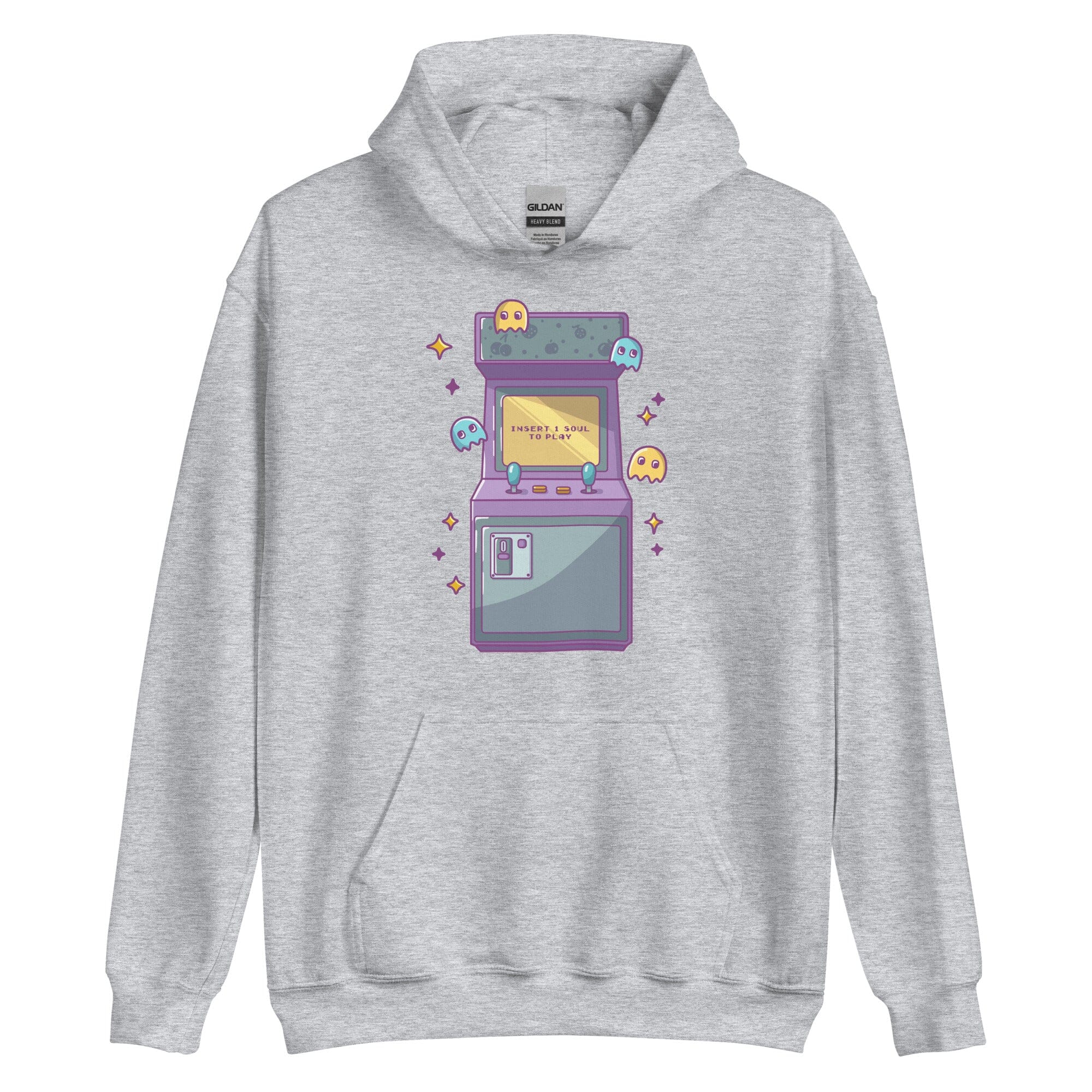 Insert 1 Soul to Play | Unisex Hoodie | Retro Gaming Threads & Thistles Inventory Sport Grey S
