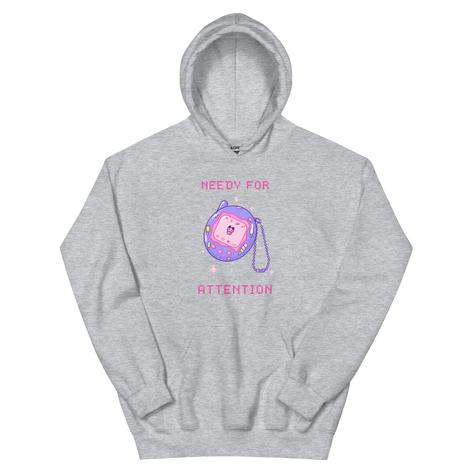 Needy for Attention | Unisex Hoodie | Retro Gaming Threads & Thistles Inventory Sport Grey S