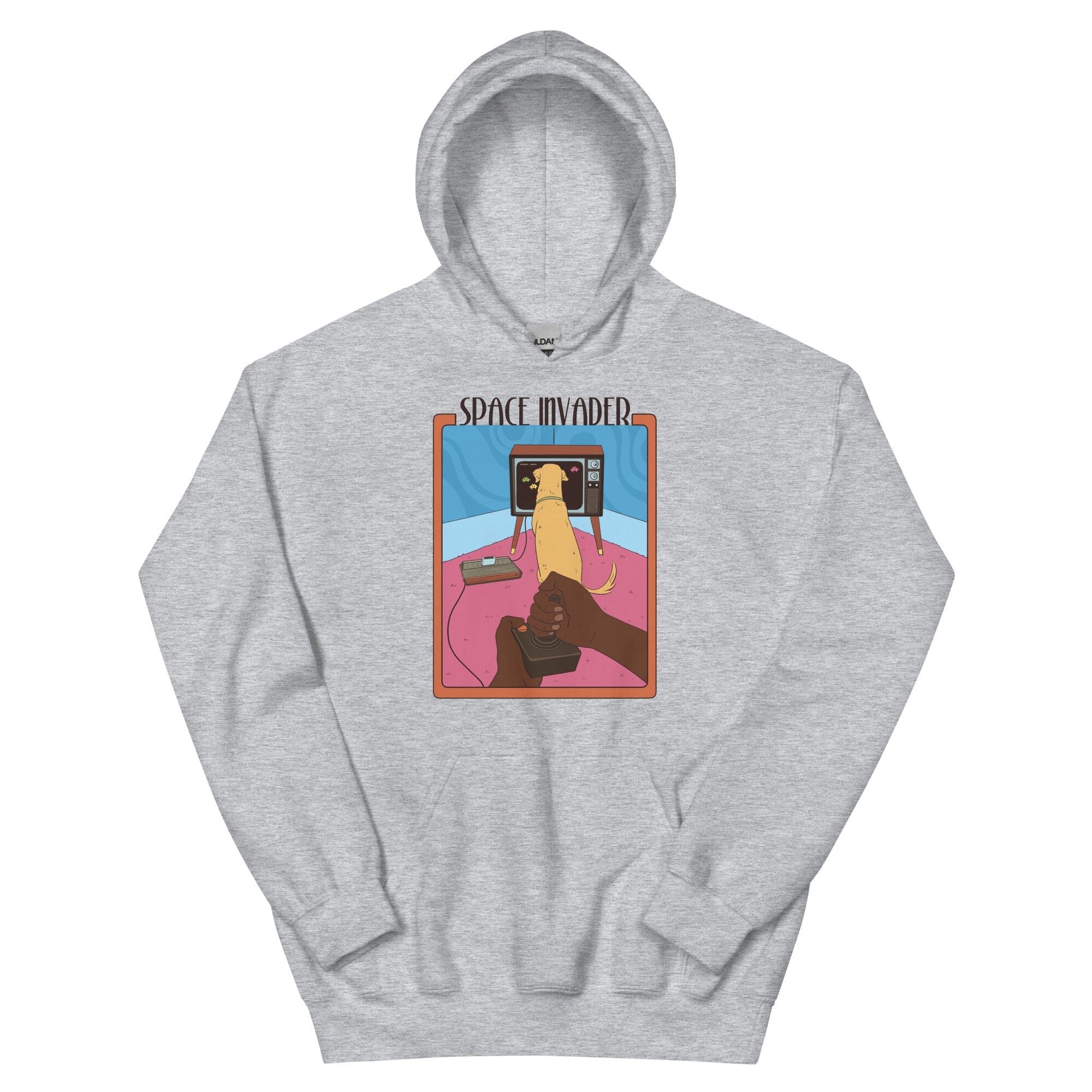 Space Invader | Unisex Hoodie | Retro Gaming Threads & Thistles Inventory Sport Grey S