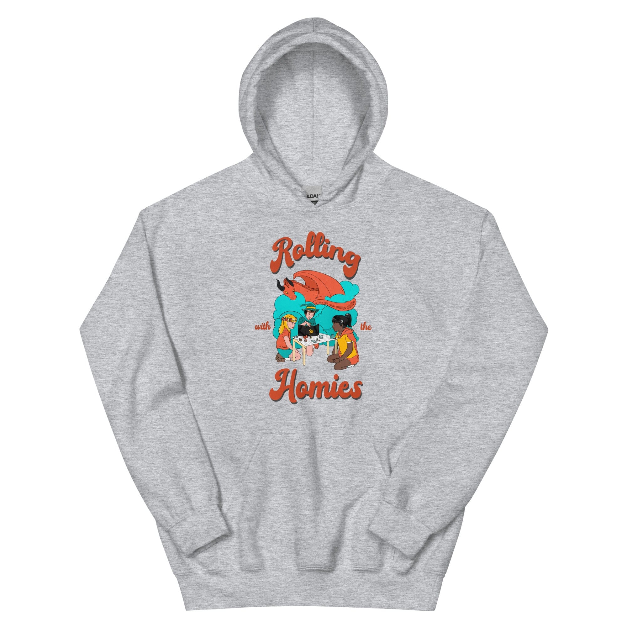 Rolling with the Homies | Unisex Hoodie | Retro Gaming Threads & Thistles Inventory Sport Grey S