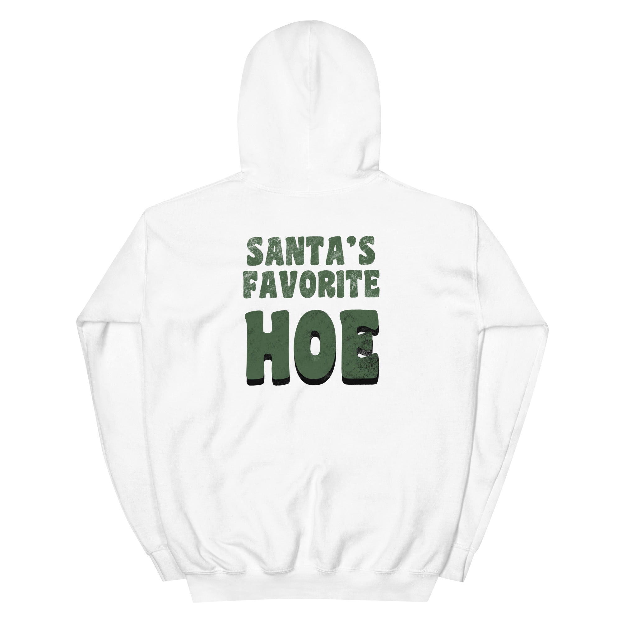 Santa's Favorite Hoe | Unisex Hoodie | Feminist Gamer Christmas Stardew Valley Hoodie Threads & Thistles Inventory White S