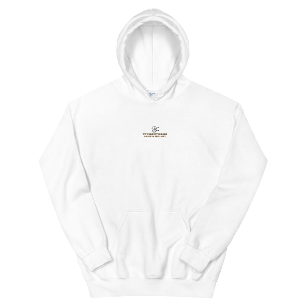 Serve the Light | Embroidered Unisex Hoodie | Assassin's Creed Threads and Thistles Inventory White S