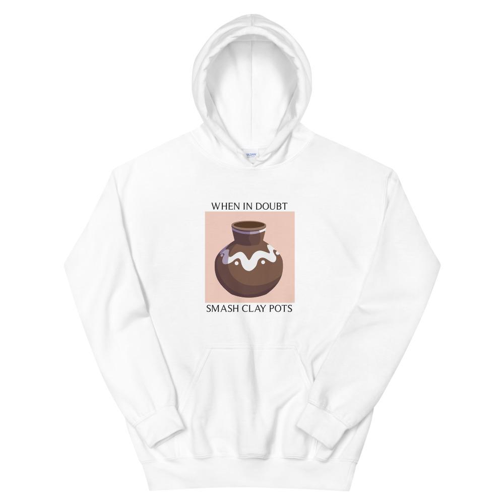 Smash Clay Pots | Unisex Hoodie | The Legend of Zelda Threads and Thistles Inventory White S